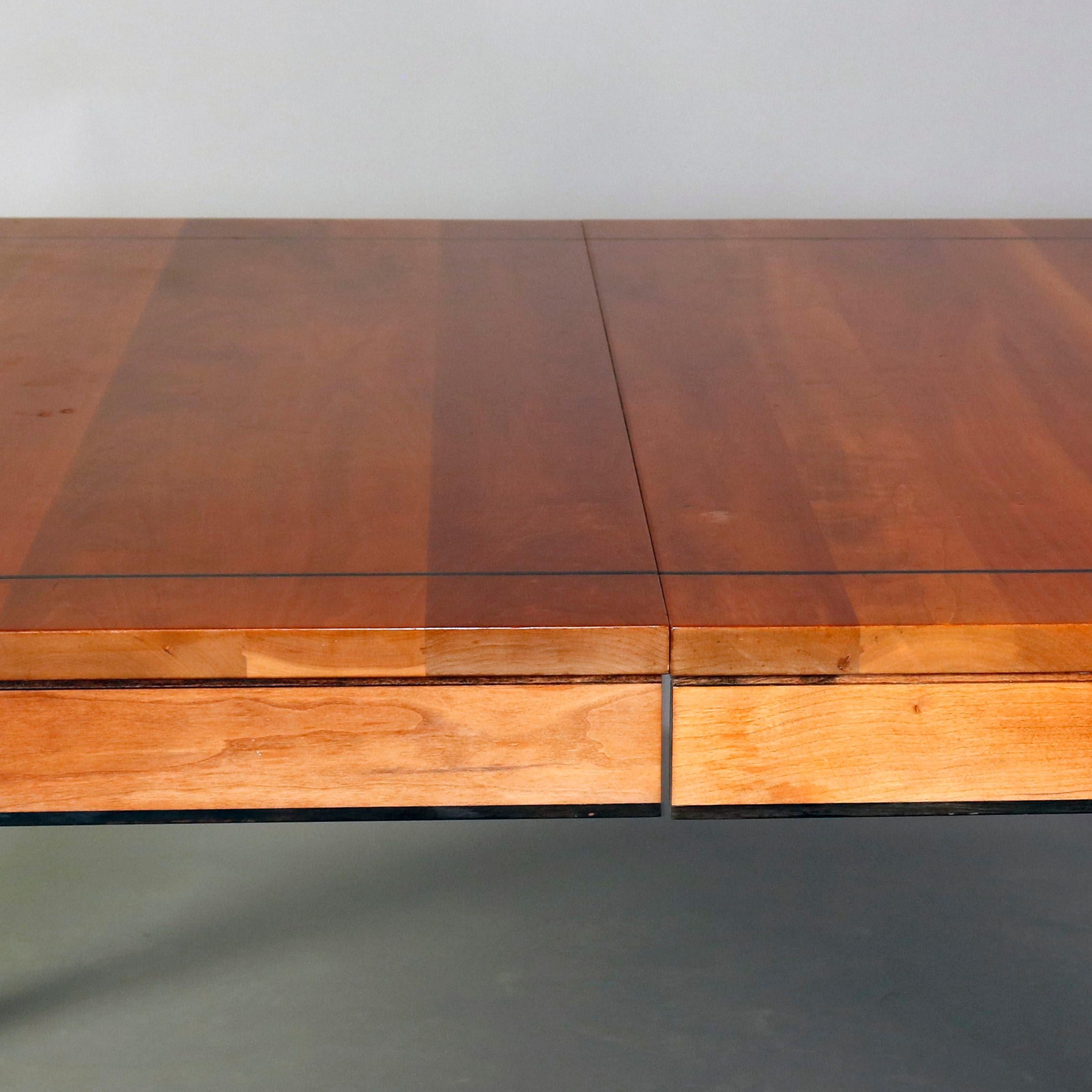 Frank Lloyd Wright Prairie School Arts & Crafts Cherry Dining Table by Stickley In Good Condition In Big Flats, NY