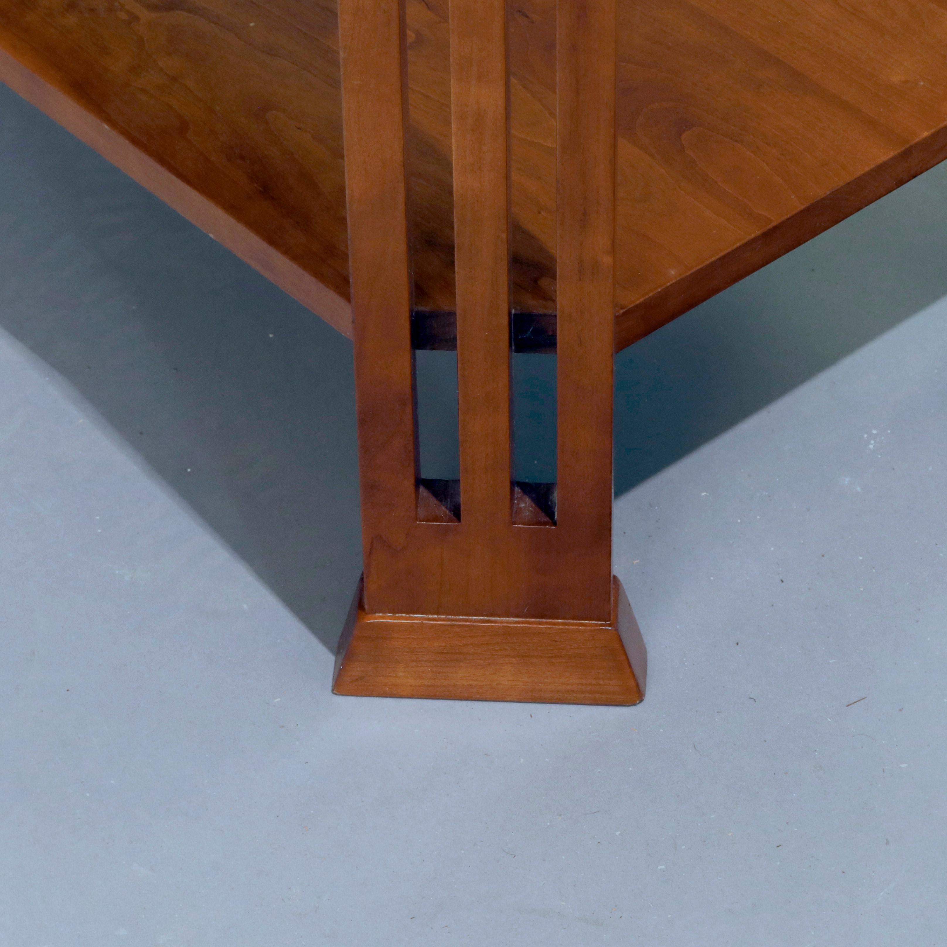 Ebonized Frank Lloyd Wright Prairie School Arts & Crafts Cherry Sofa Table by Stickley