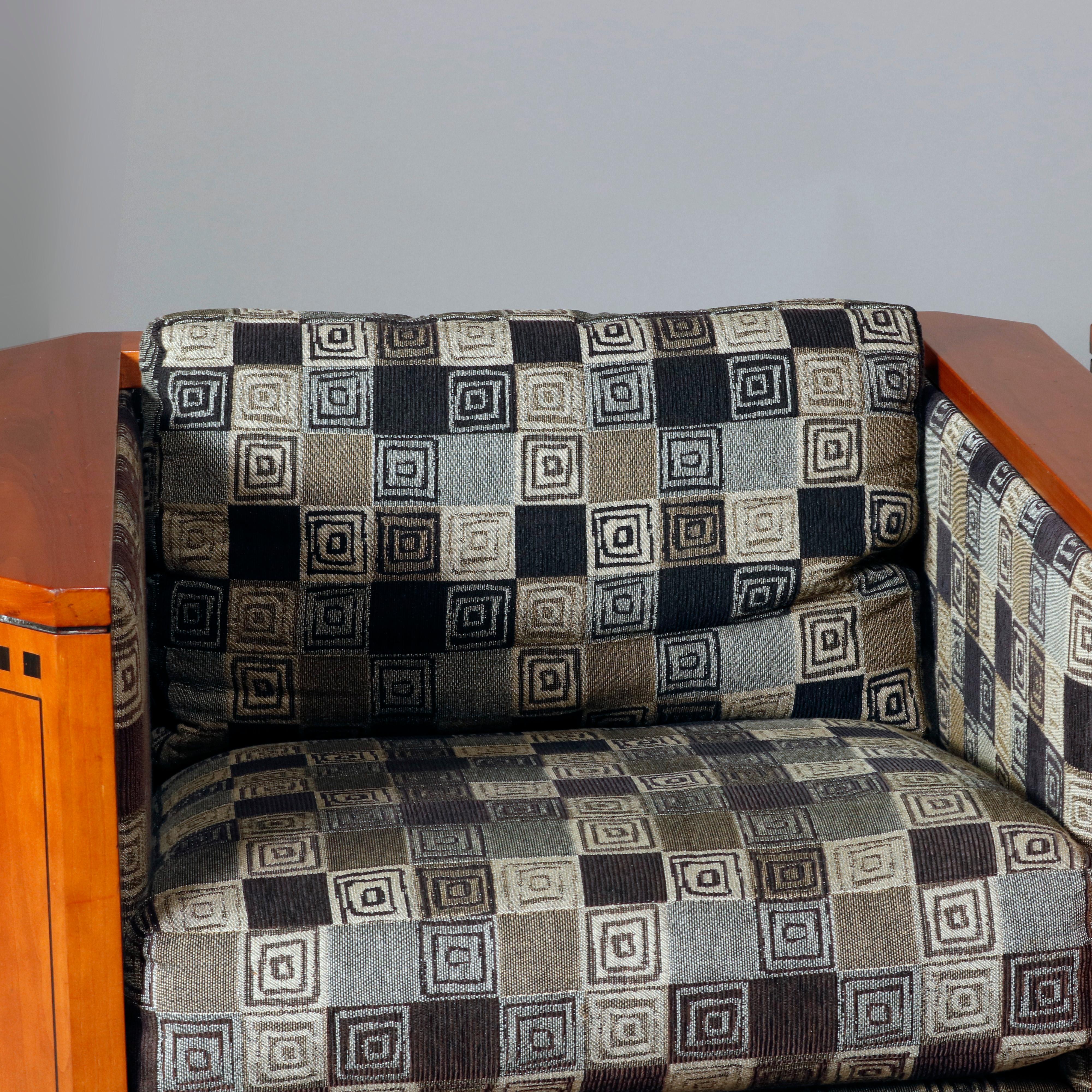 Frank Lloyd Wright Prairie School Arts & Crafts Style Cherry Cube Chairs 5