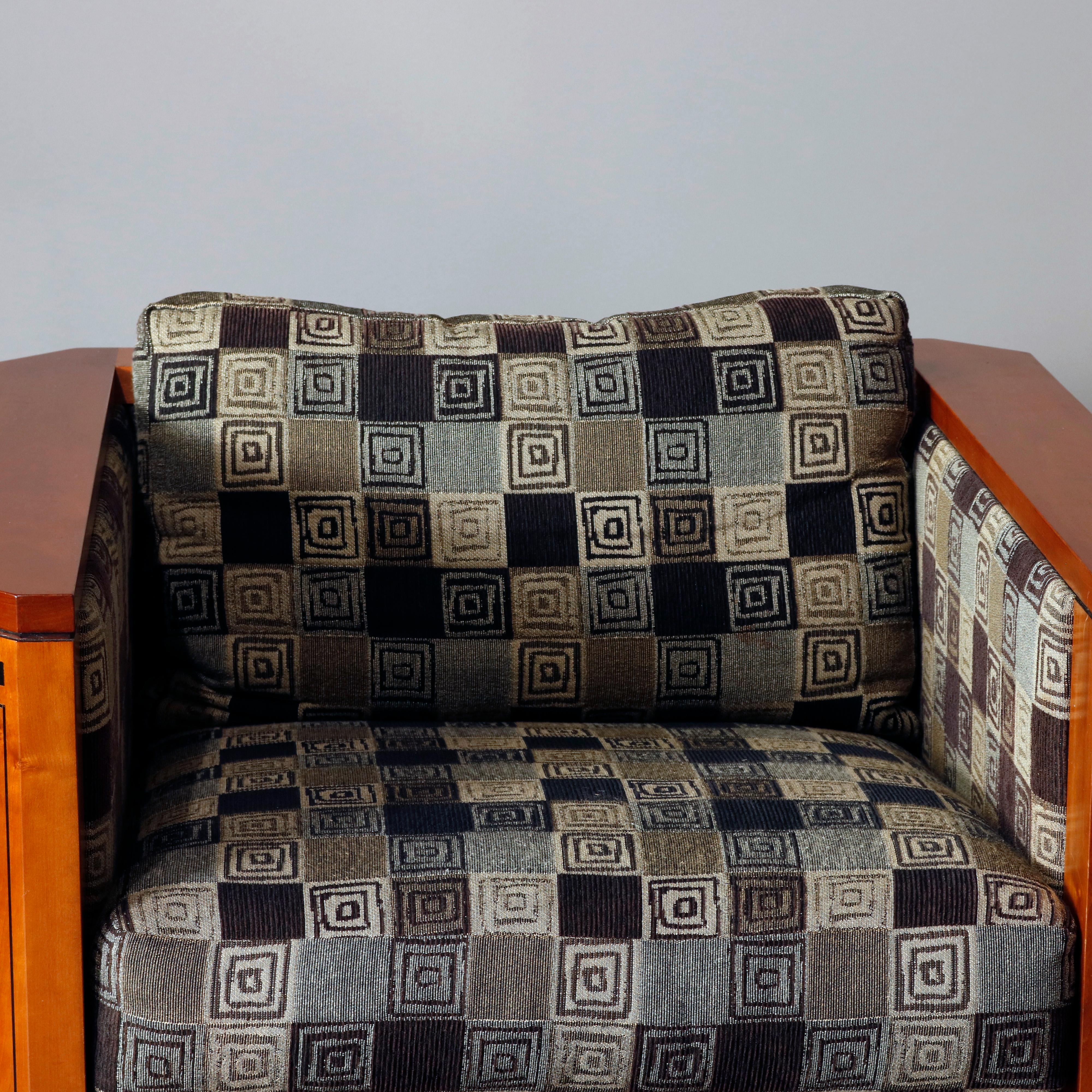 Frank Lloyd Wright Prairie School Arts & Crafts Style Cherry Cube Chairs 7
