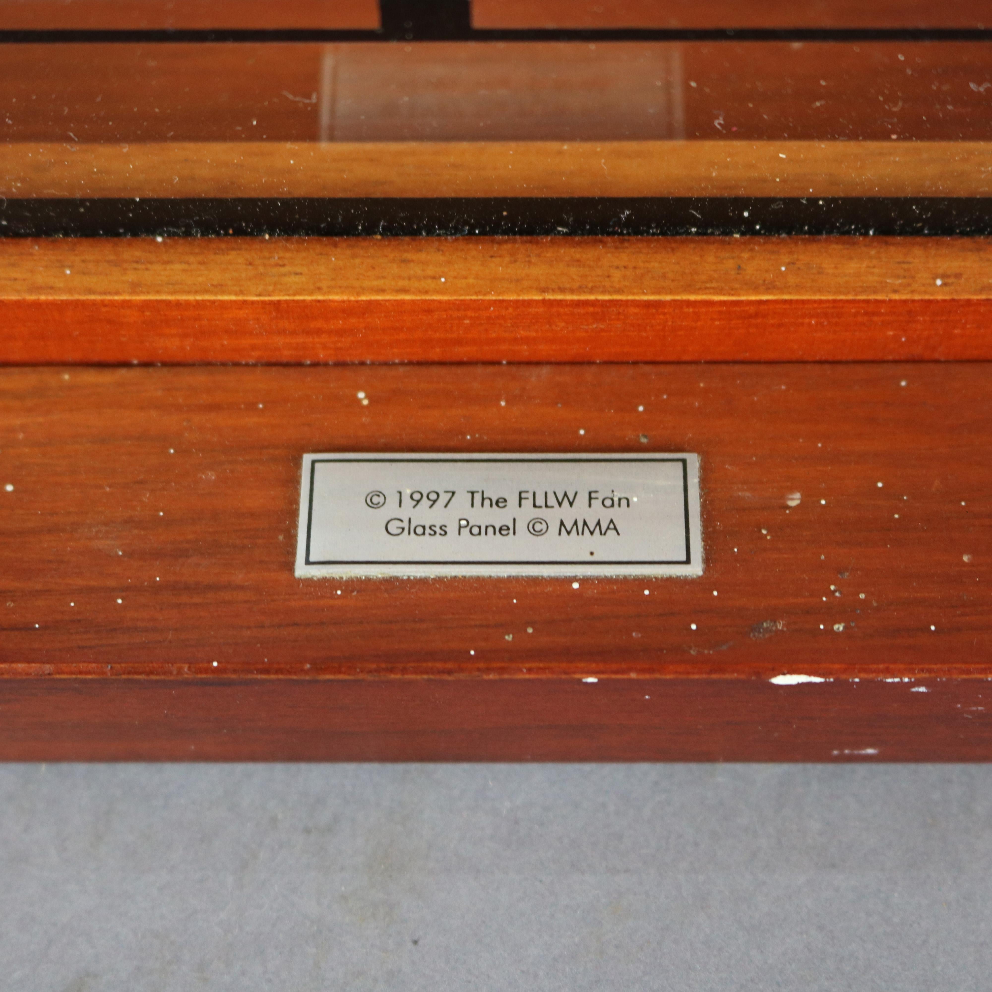 American Frank Lloyd Wright Prairie School Enameled Glass Panel, MMA, 20th C