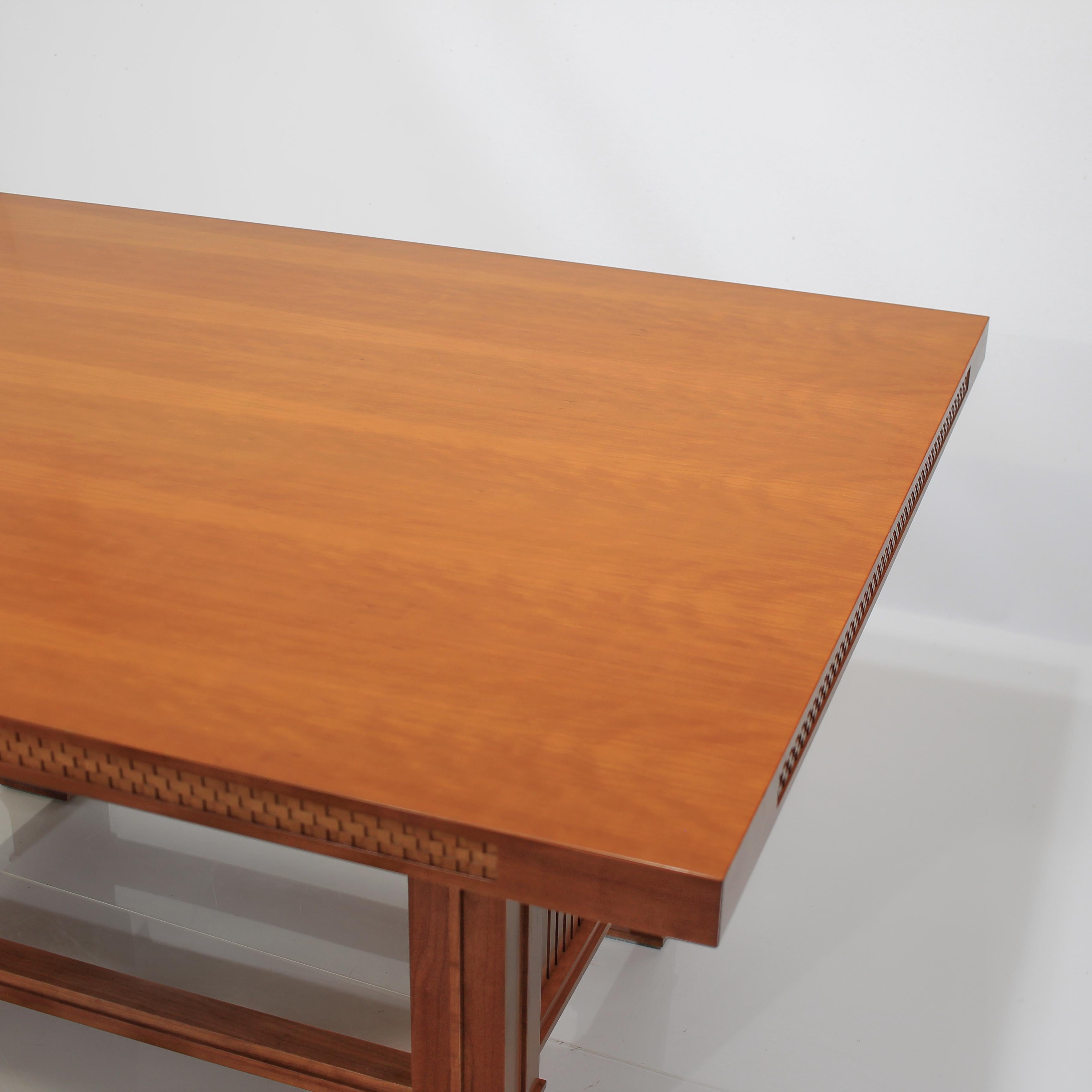 Frank Lloyd Wright Rectangle Dining Table Husser 615 by Cassina 5