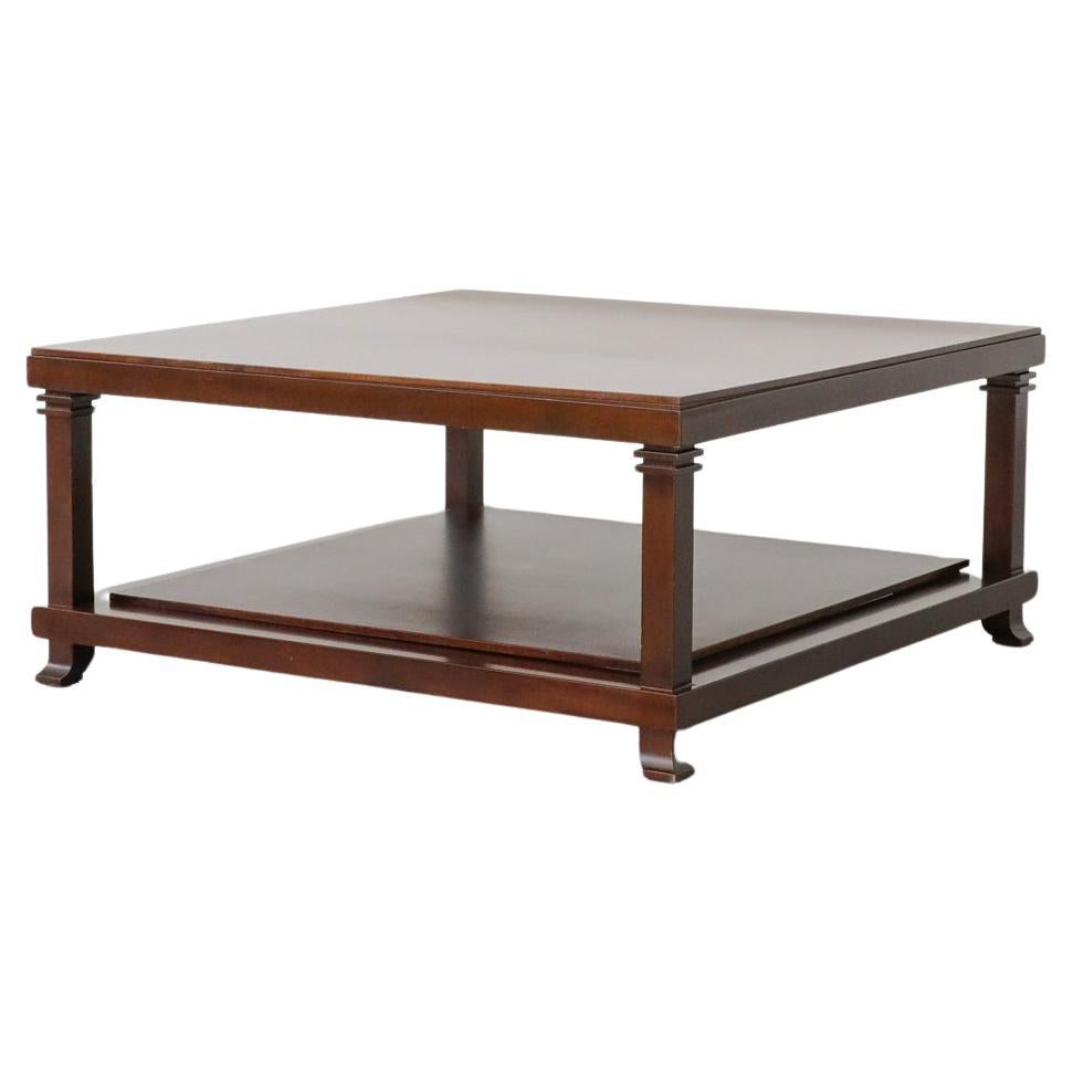 Frank Lloyd Wright  Table basse "Robys 2" en cerisier teinté noyer par Cassina