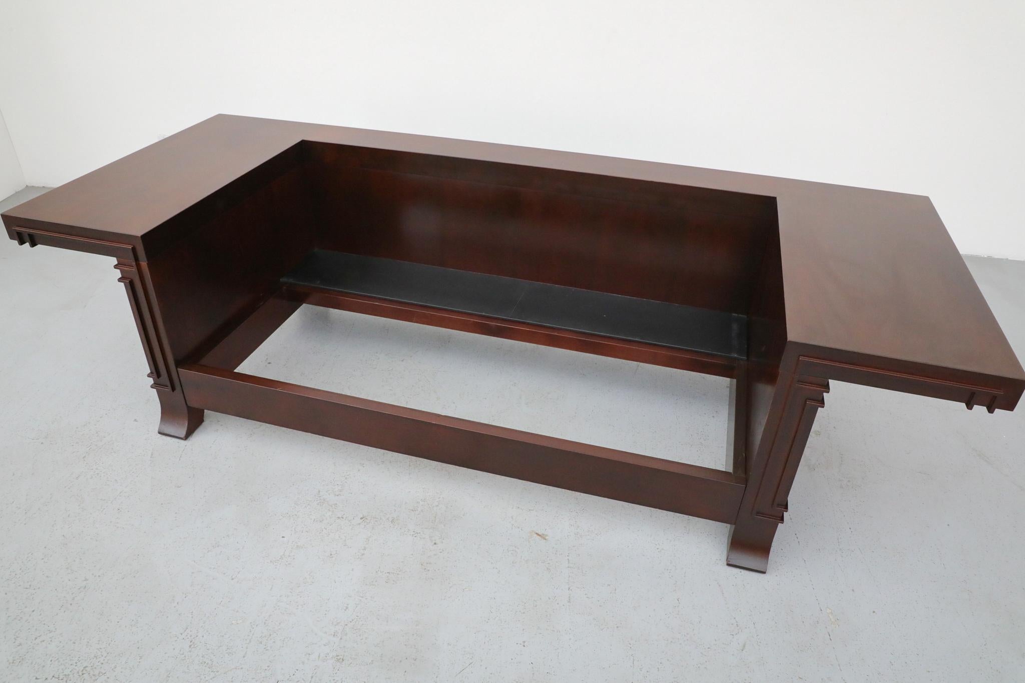 Divano Frank Lloyd Wright Robie 3 in ciliegio tinto noce di Cassina, 1989 in vendita 11