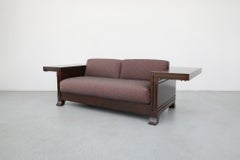 Frank Lloyd Wright Robie 3 Sofa in Walnut Stained Cherry by Cassina, 1989