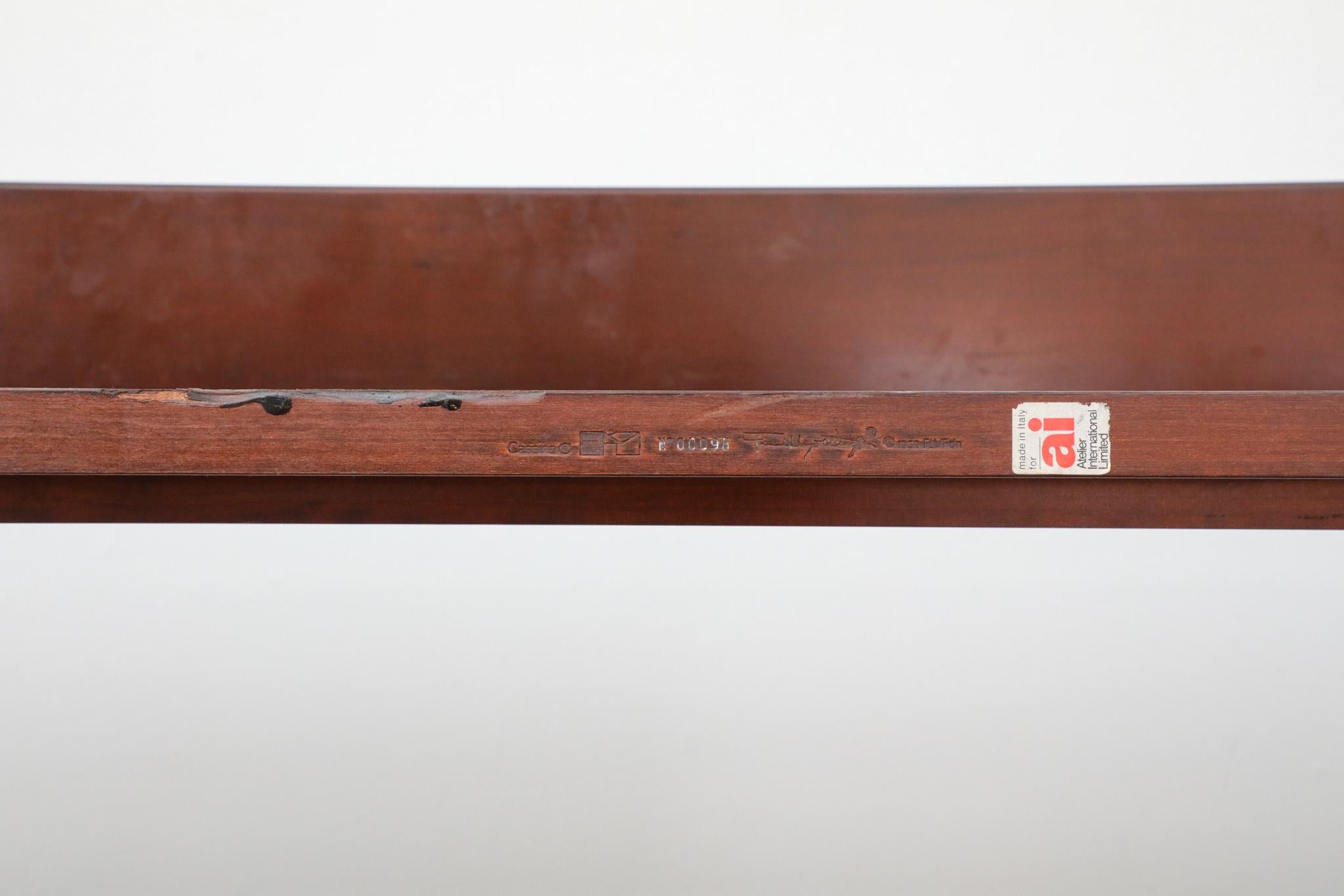 Divano Frank Lloyd Wright Robie 3 in ciliegio tinto noce di Cassina, 1989 in vendita 12