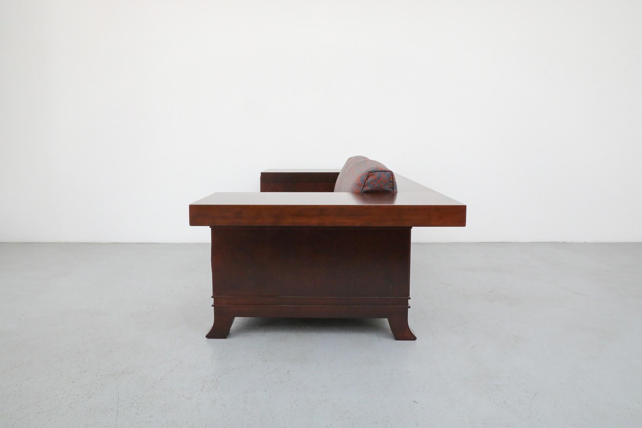 Prairie School Divano Frank Lloyd Wright Robie 3 in ciliegio tinto noce di Cassina, 1989 in vendita