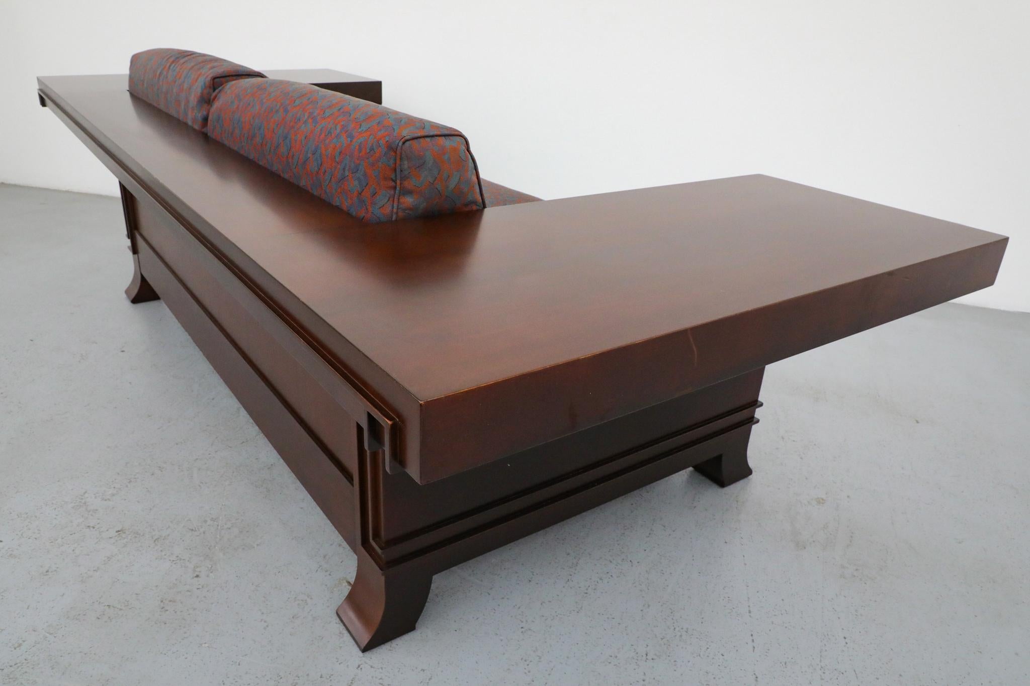 Fine XX secolo Divano Frank Lloyd Wright Robie 3 in ciliegio tinto noce di Cassina, 1989 in vendita