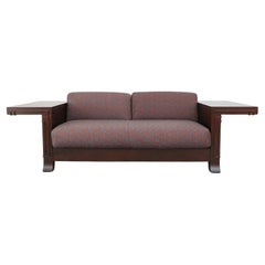 Frank Lloyd Wright Robie 3 Sofa in Nussbaum gebeiztem Kirschbaumholz von Cassina, 1989