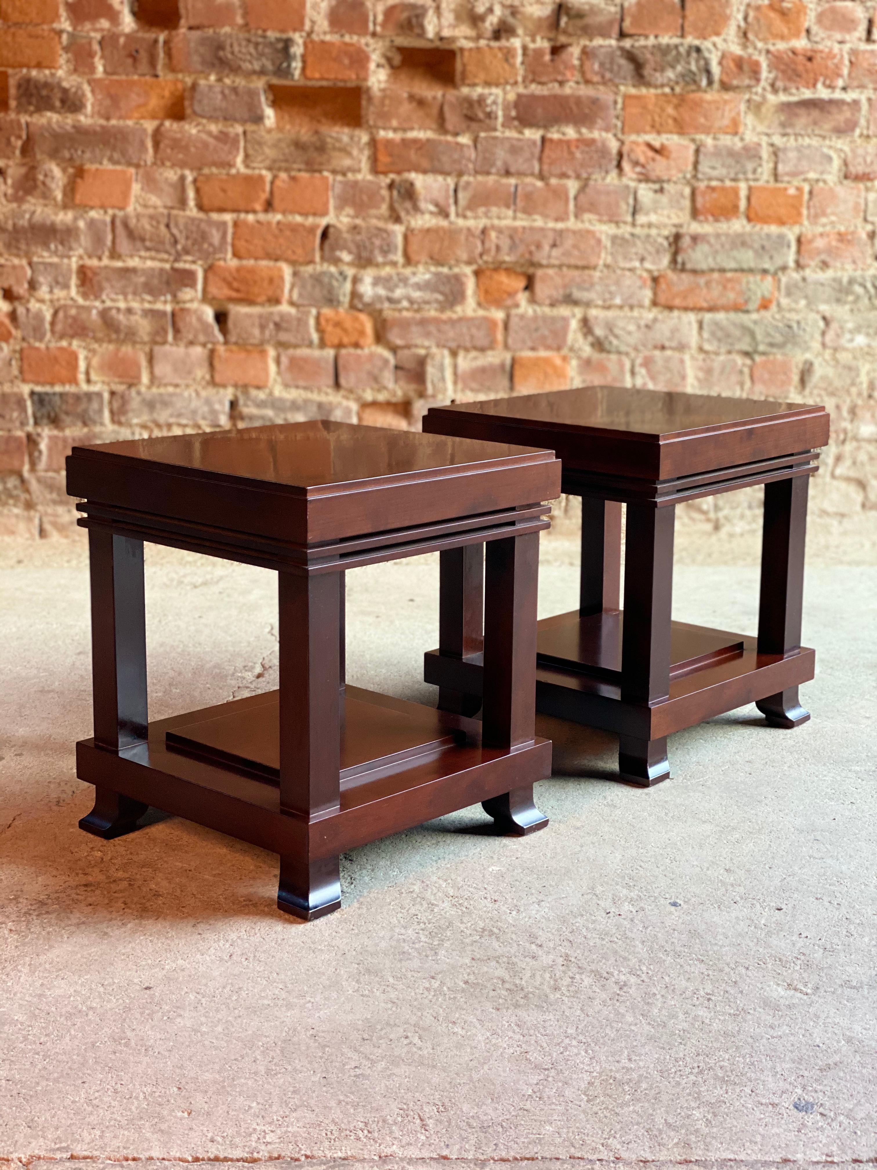 Frank Lloyd Wright ‘Robie’ side tables or stools manufactured by Cassina, circa 1989

Extremely rare Frank Lloyd Wright ‘Robie’ side tables or stools set of four available finished in cherrywood manufactured by Cassina, Frank Lloyd Wright