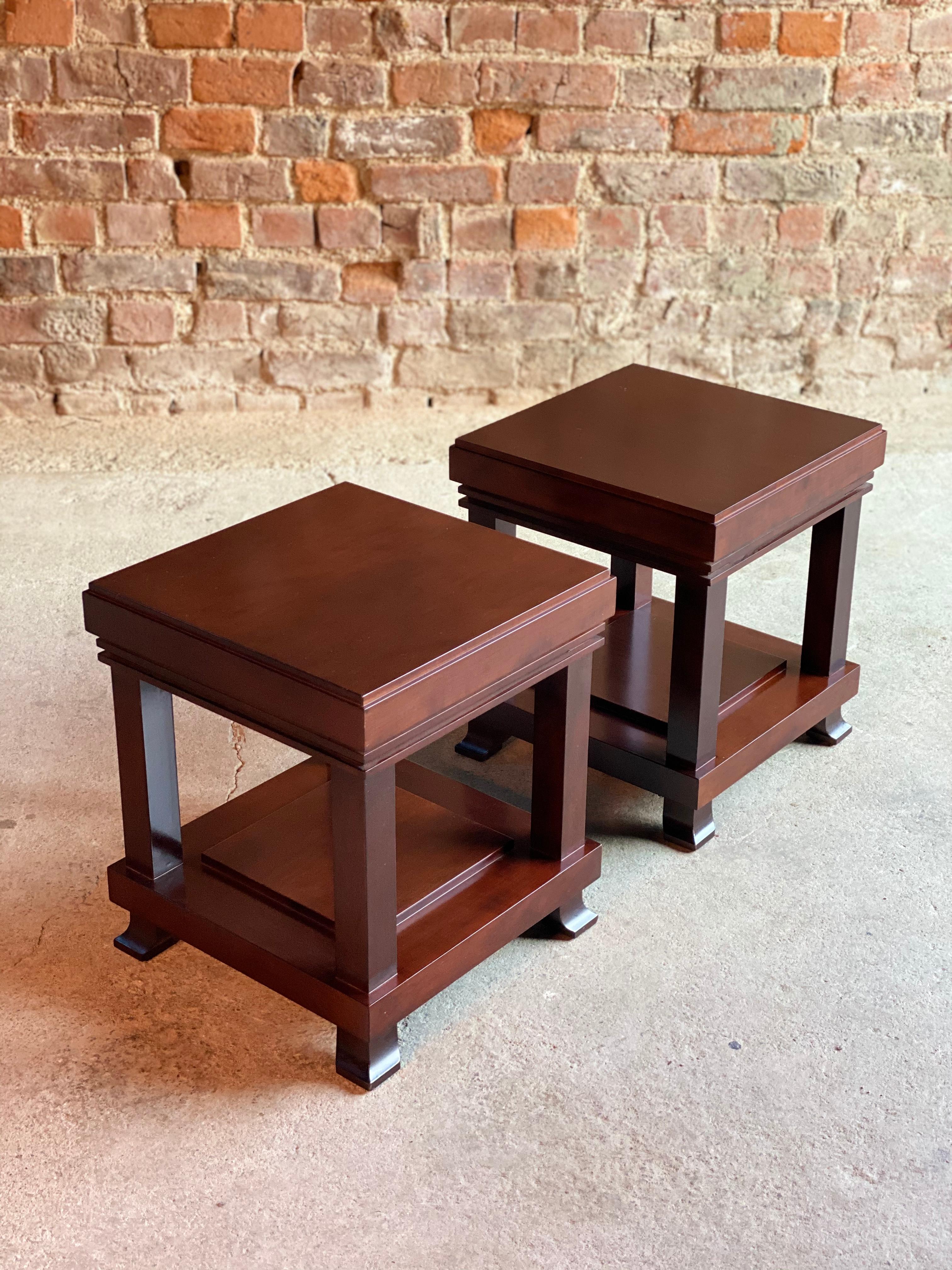 Italian Frank Lloyd Wright ‘Robie’ Side Tables or Stools Manufactured by Cassina