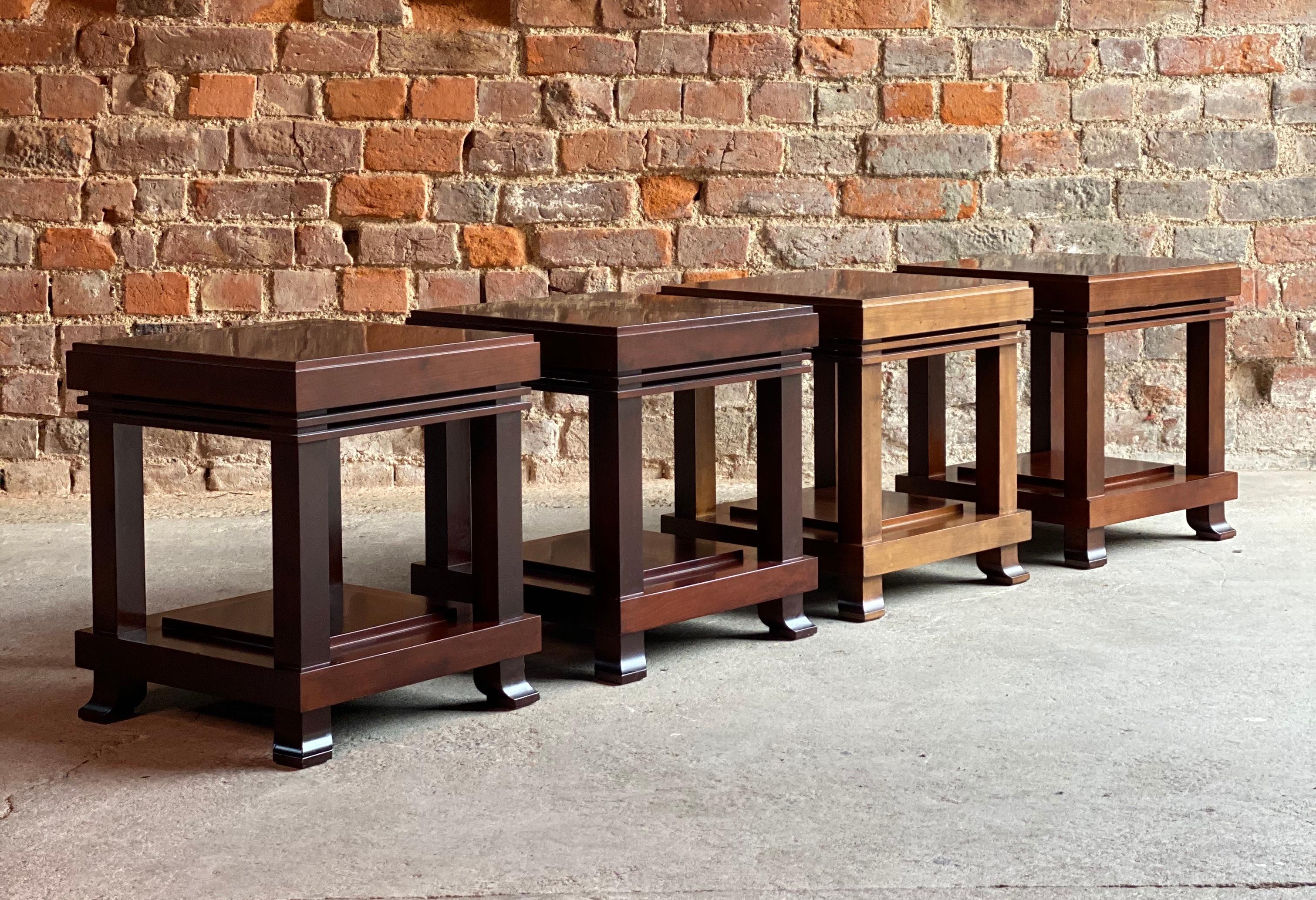 Frank Lloyd Wright ‘Robie�’ Side Tables or Stools Manufactured by Cassina 1