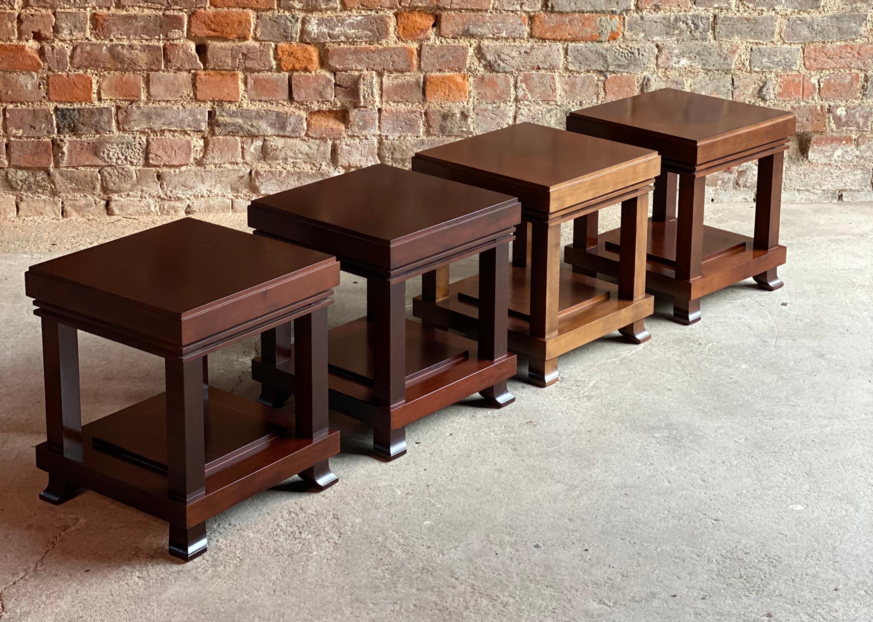 Frank Lloyd Wright ‘Robie’ Side Tables or Stools Manufactured by Cassina 2