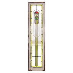 Frank Lloyd Wright School Arts and Crafts Stained Glass Window C1920