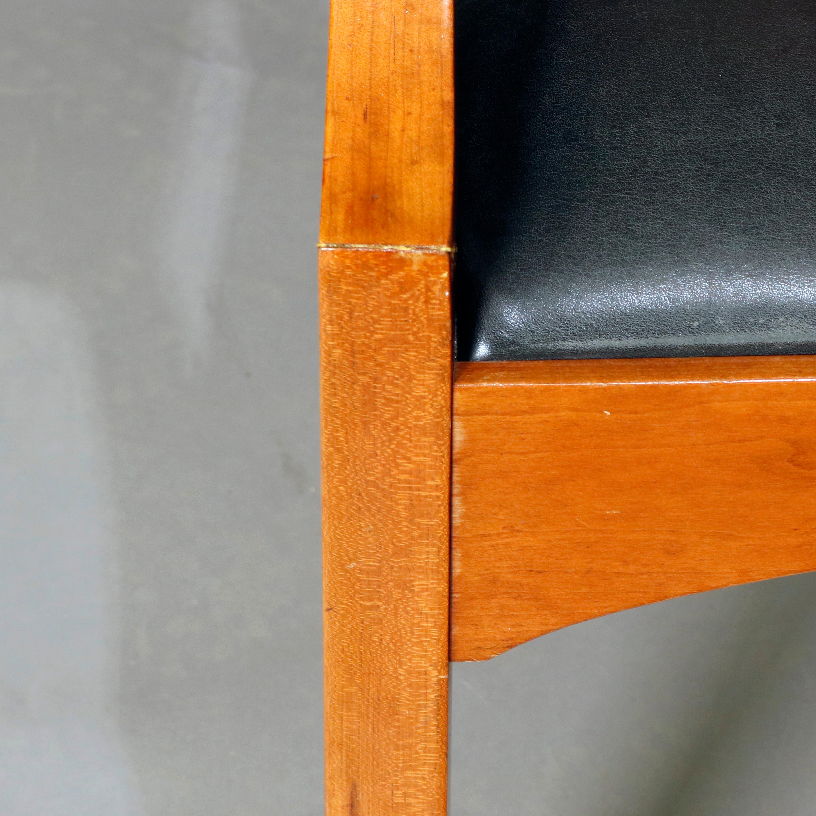 Frank Lloyd Wright School Arts & Crafts Style Cherry Dining Chairs by Stickley 8