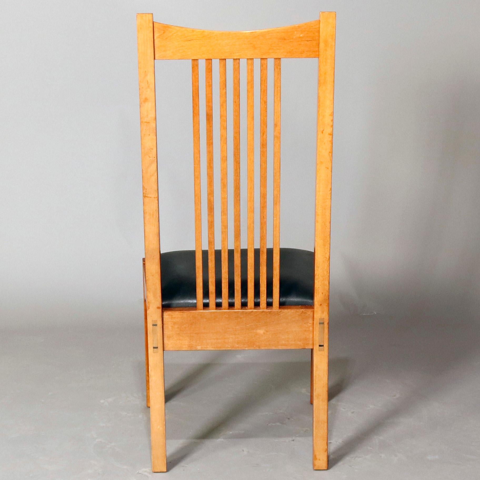 20th Century Frank Lloyd Wright School Arts & Crafts Style Cherry Dining Chairs by Stickley