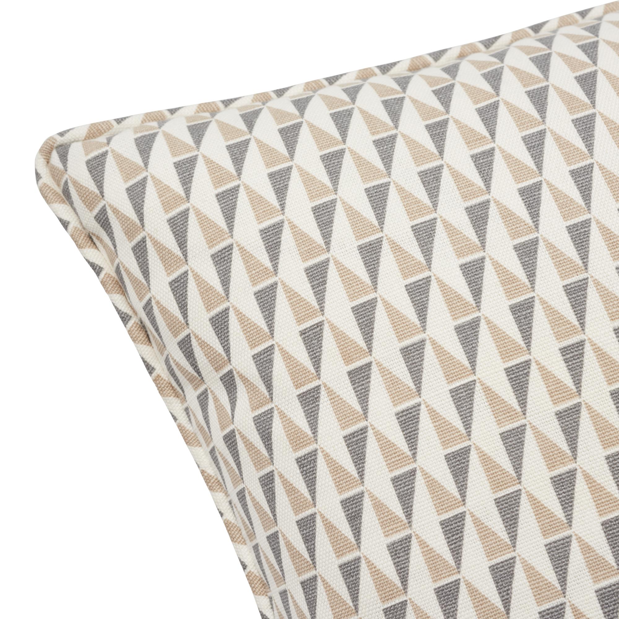 Mid-Century Modern Frank Lloyd Wright Schumacher Design 107 Grey Sand Two-Sided Linen Pillow