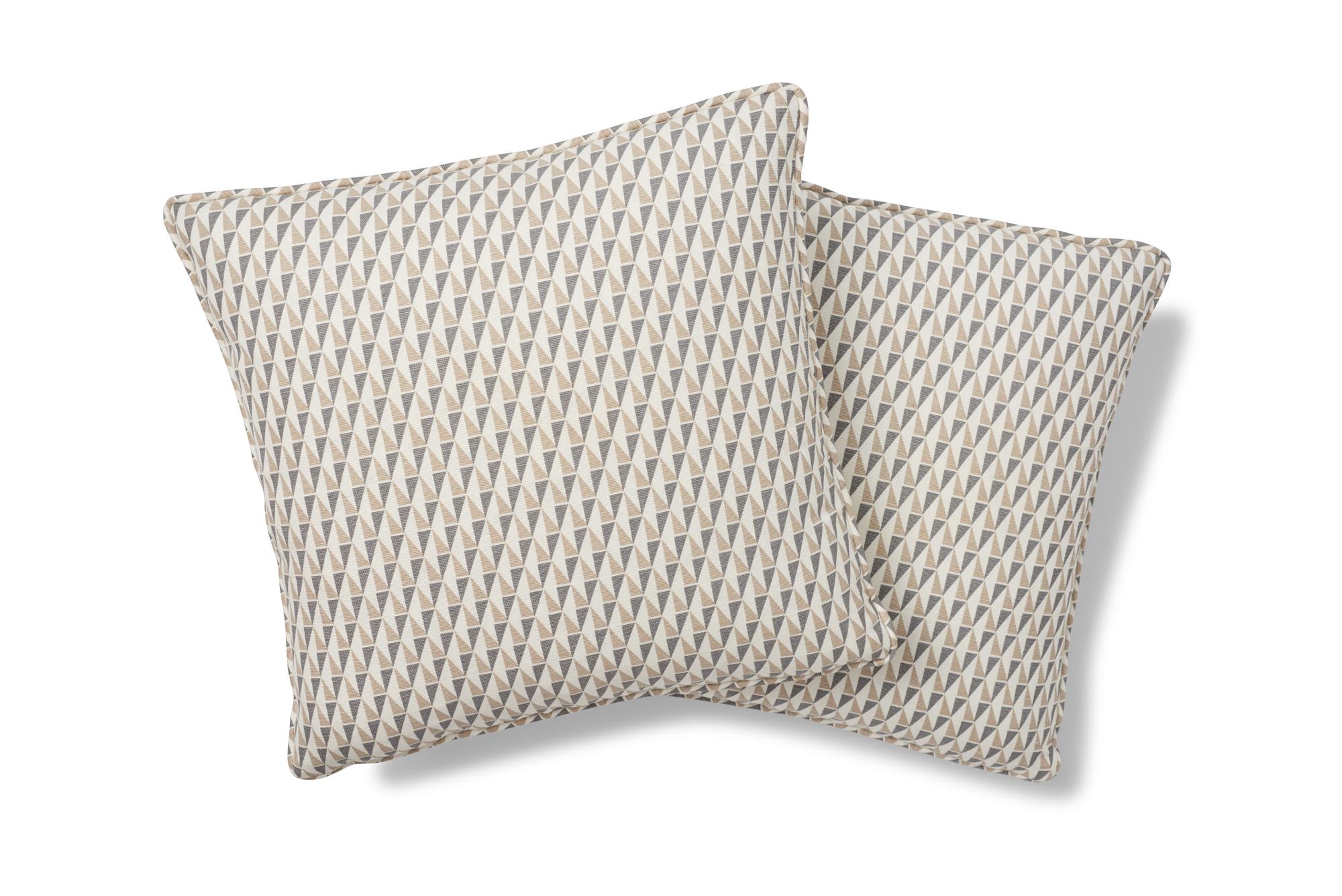 Belgian Frank Lloyd Wright Schumacher Design 107 Grey Sand Two-Sided Linen Pillow