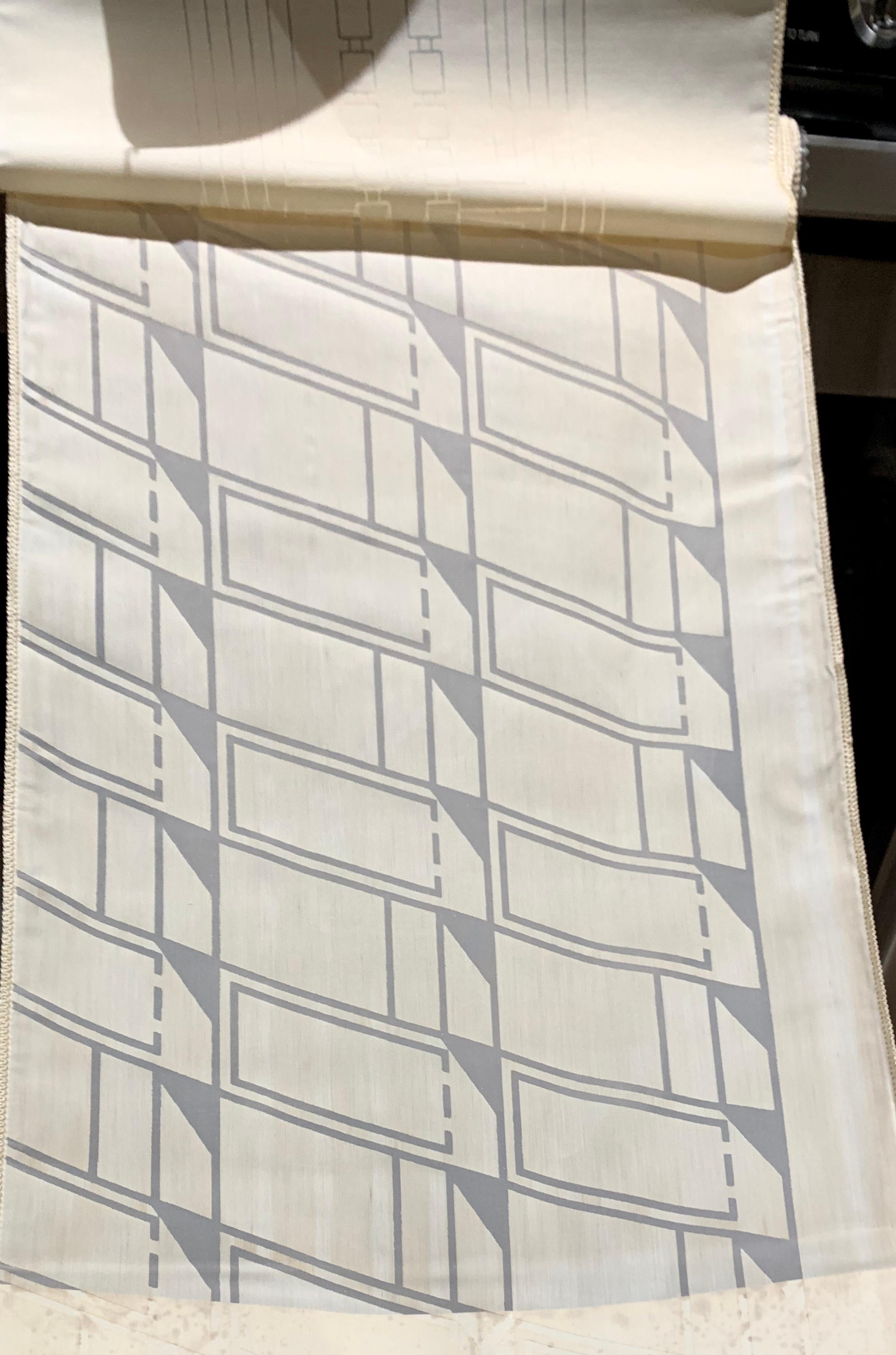 20th Century Frank Lloyd Wright Schumacher Sheer Textile Oversized Sample Reference, 1986 For Sale
