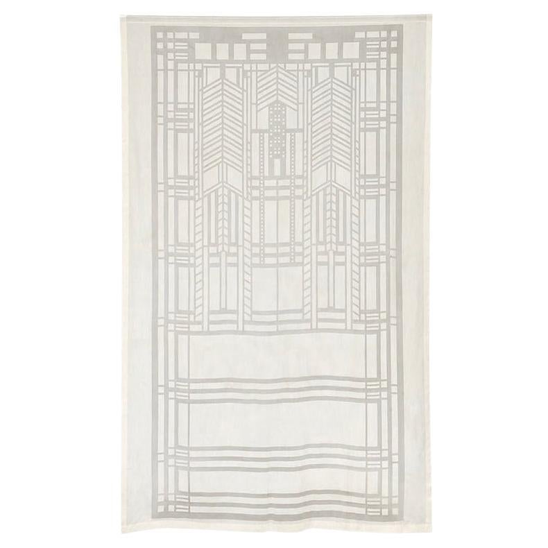 Frank Lloyd Wright Schumacher Sheer Textile Panel Curtain, Drape, Tapestry, 1955 For Sale