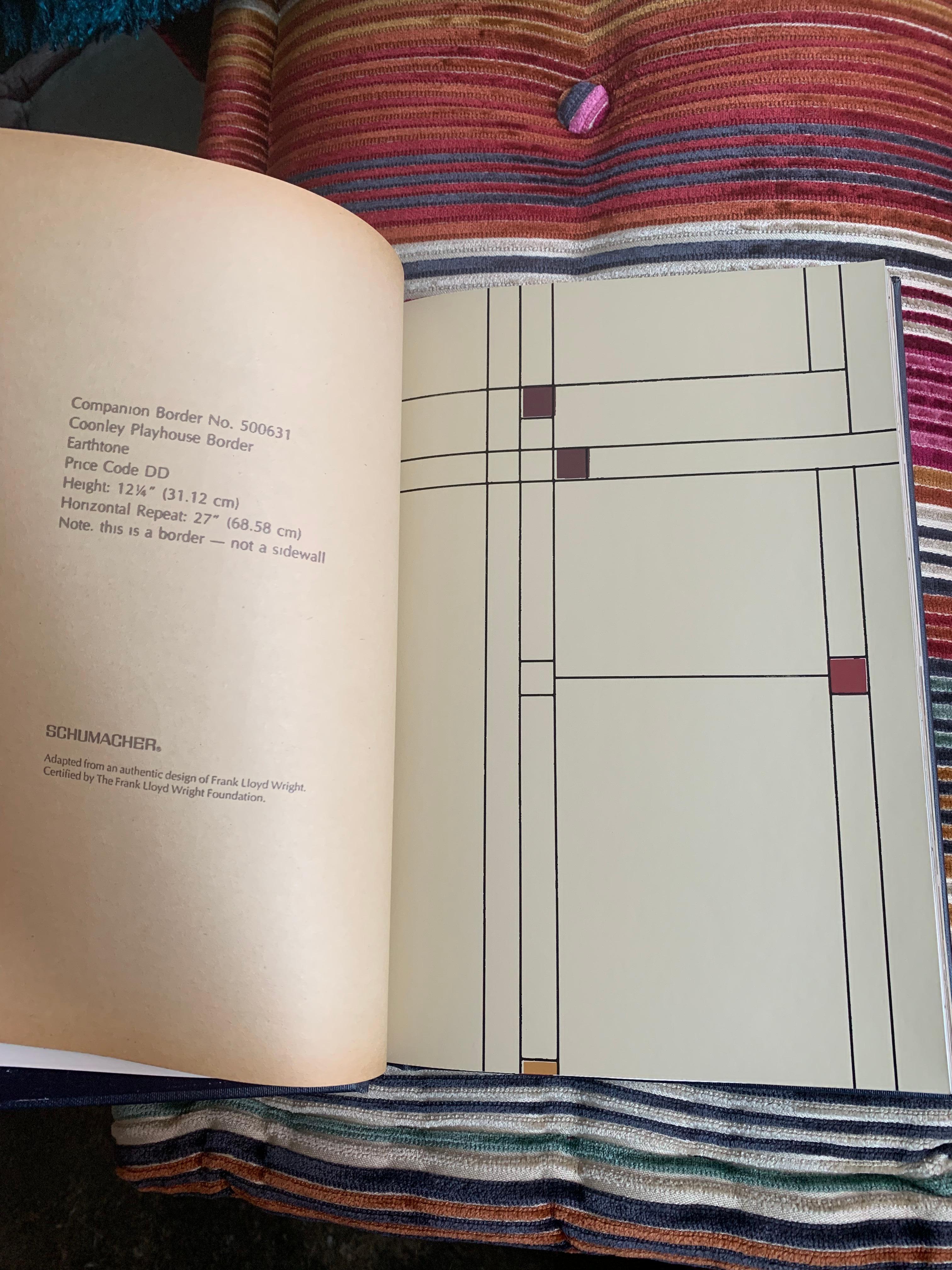 Mission Frank Lloyd Wright Schumacher Wallcoverings Catalogue Reference Book 1986
