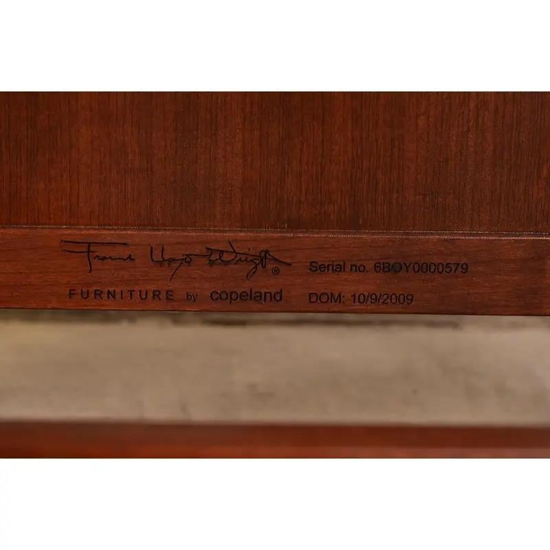 Frank Lloyd Wright Sculpted Mahogany Side Chairs or Dining Chairs, Pair For Sale 4