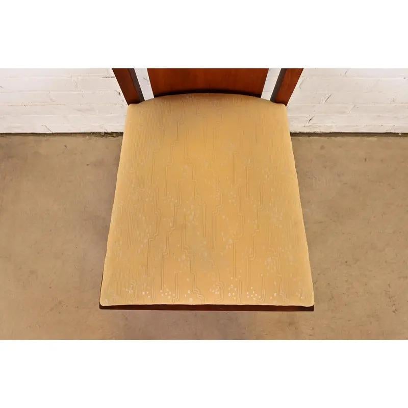 Frank Lloyd Wright Sculpted Mahogany Side Chairs or Dining Chairs, Pair For Sale 1