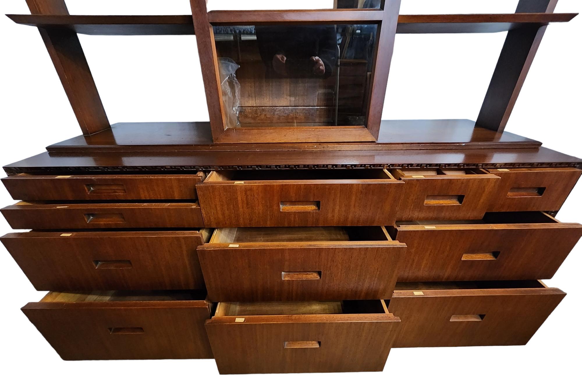 20th Century Frank Lloyd Wright Dresser Sideboard Taliesin Heritage Henredon, circa 1955 For Sale
