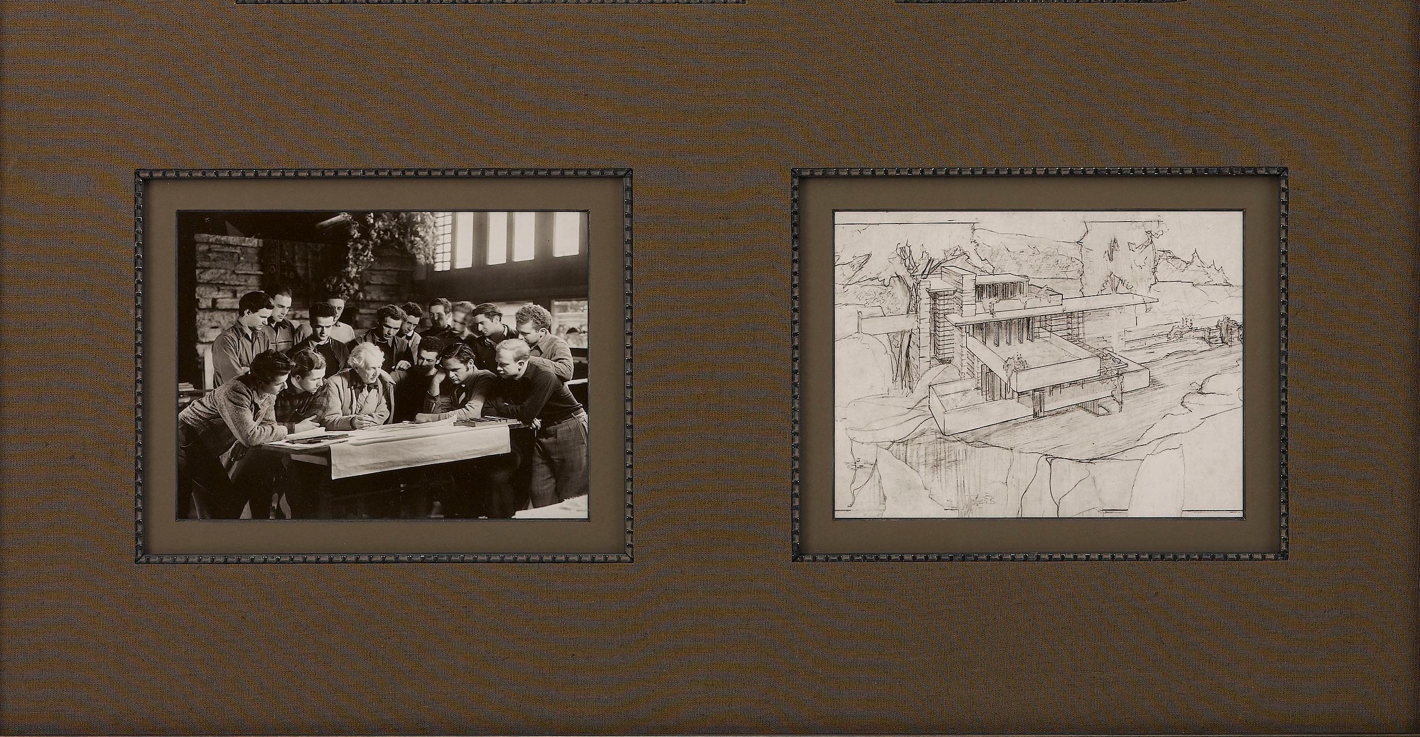 Frank Lloyd Wright Signatur Collage (amerikanisch) im Angebot