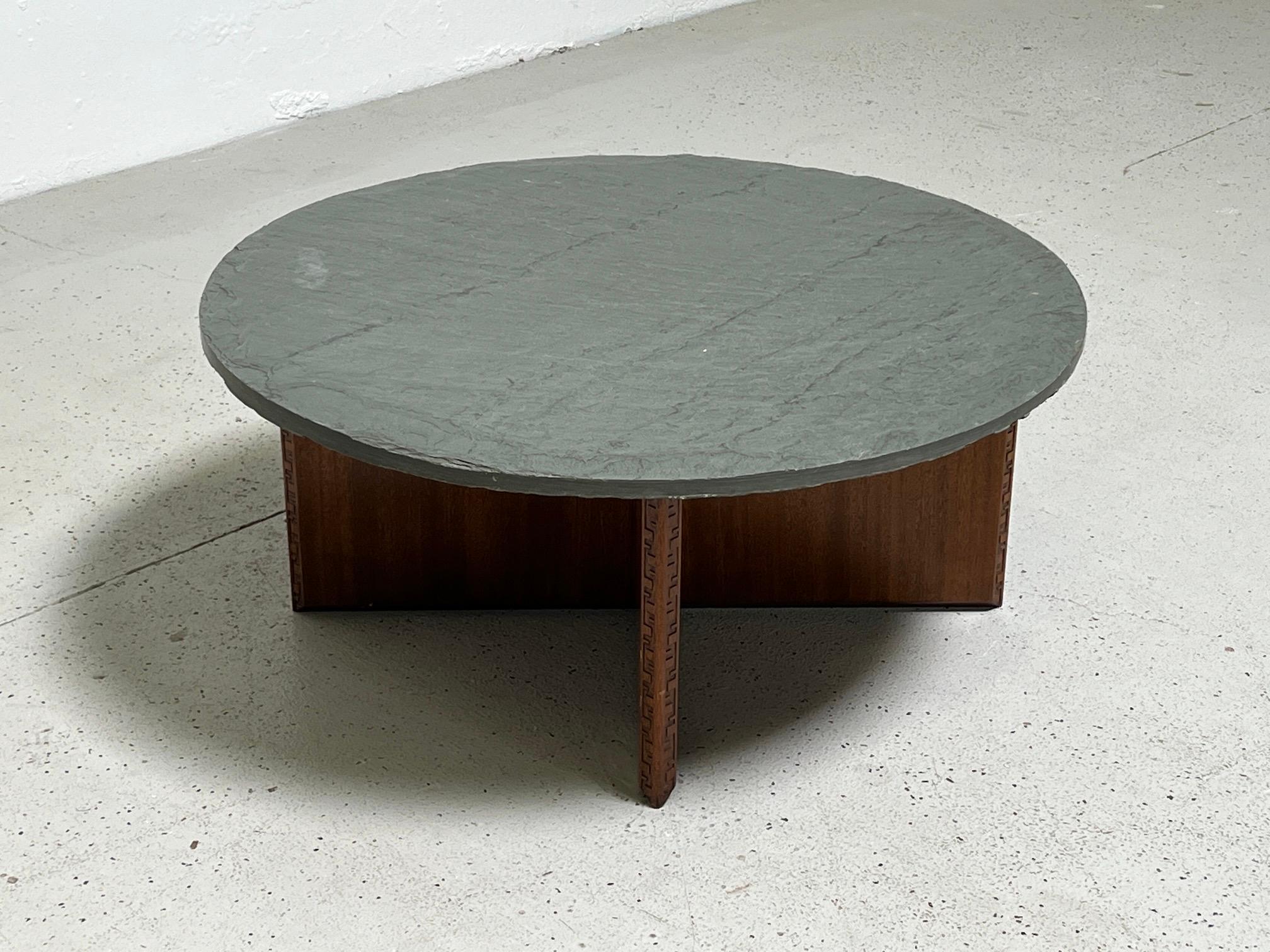 Frank Lloyd Wright Slate Top 'Taliesin' Coffee Table 6