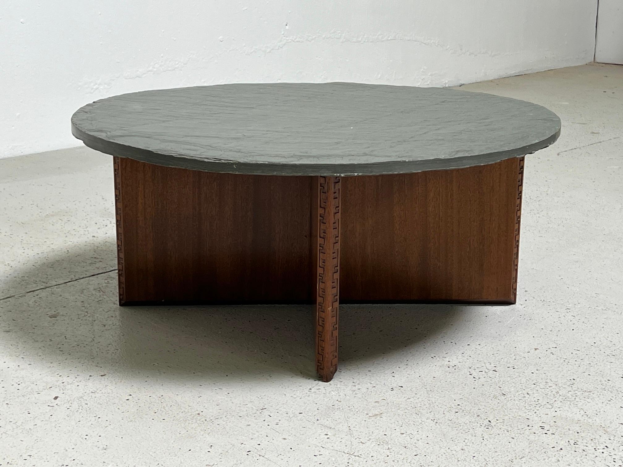 Frank Lloyd Wright Slate Top 'Taliesin' Coffee Table 7