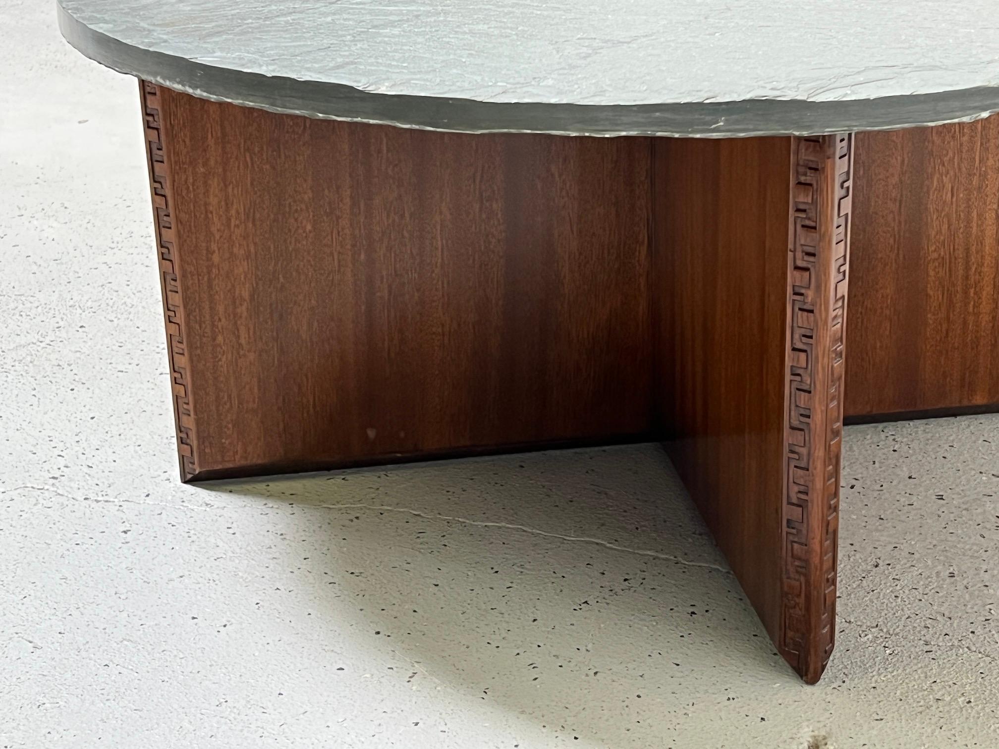 Frank Lloyd Wright Slate Top 'Taliesin' Coffee Table 9