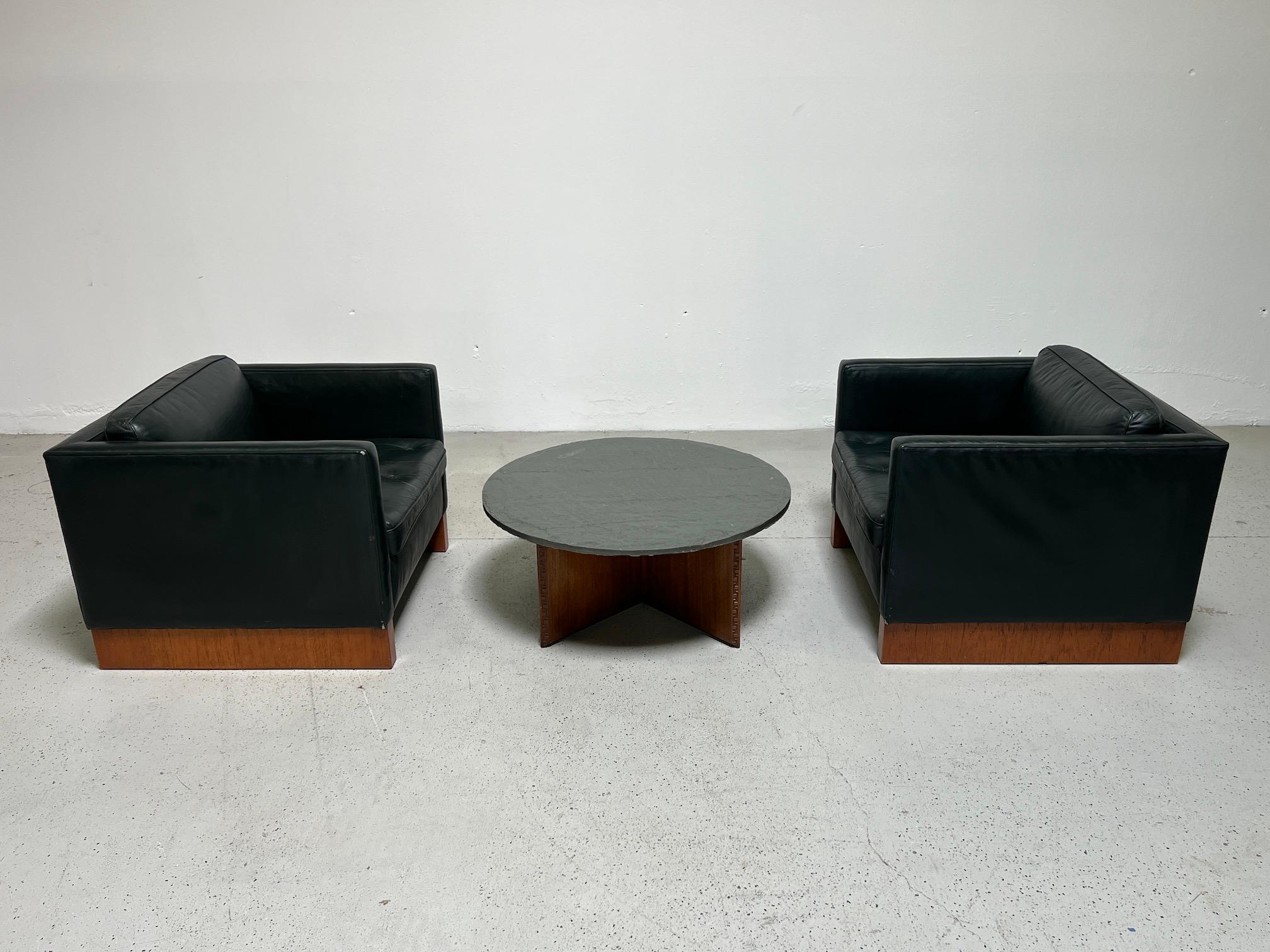 Frank Lloyd Wright Slate Top 'Taliesin' Coffee Table 11