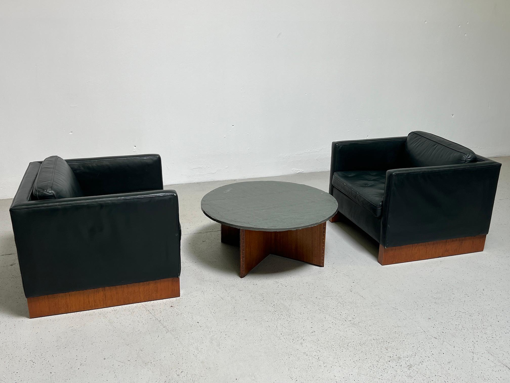 Frank Lloyd Wright Slate Top 'Taliesin' Coffee Table 13