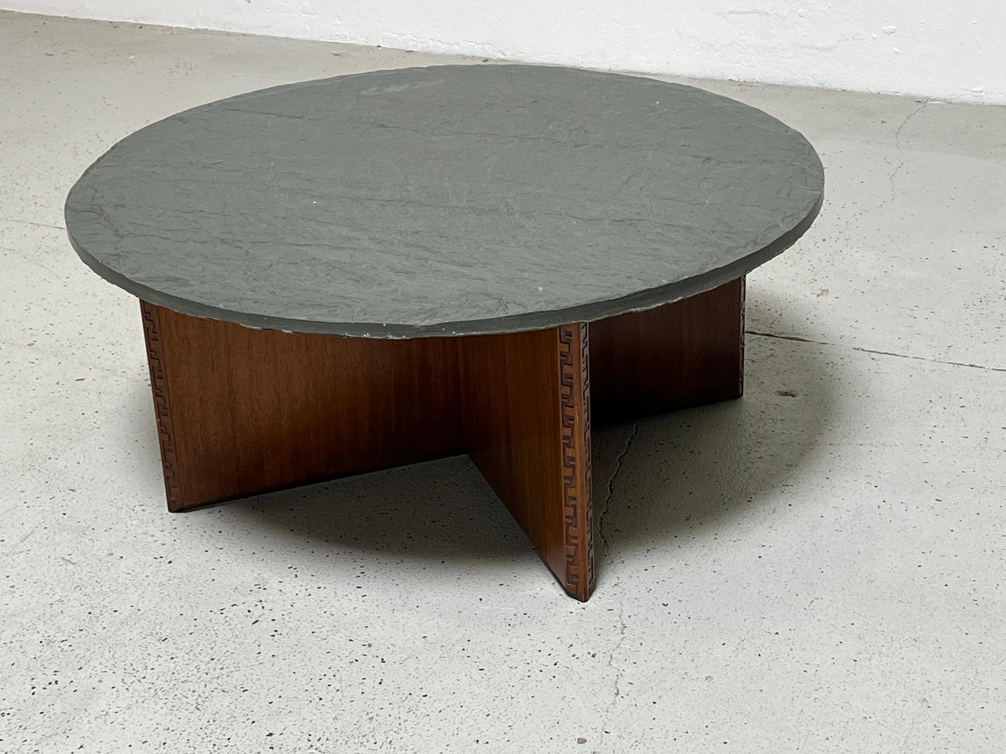 Frank Lloyd Wright Slate Top 'Taliesin' Coffee Table 5
