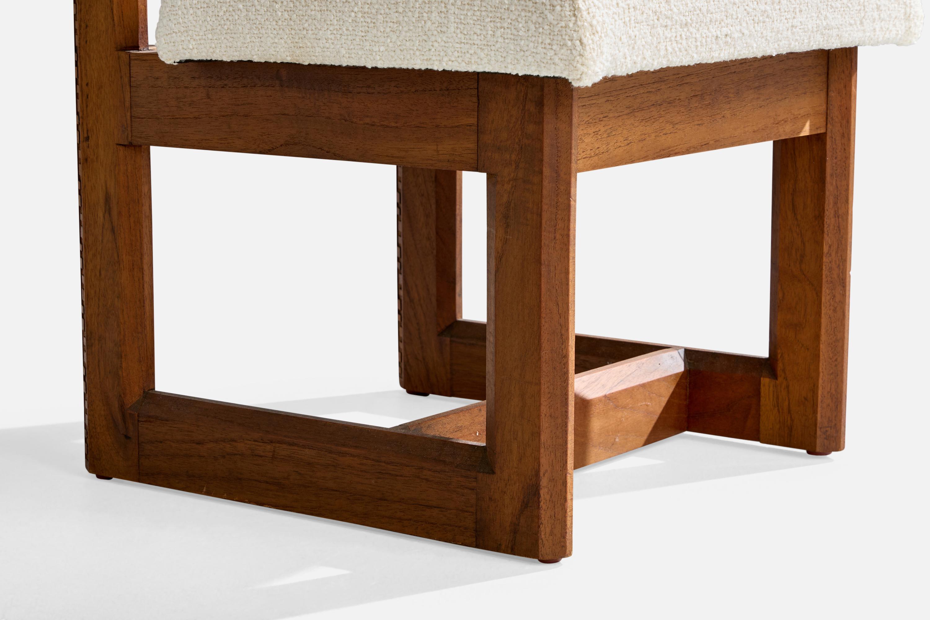 Frank Lloyd Wright, Pantoffelstühle, Mahagoni, Stoff, USA, 1955 im Angebot 6