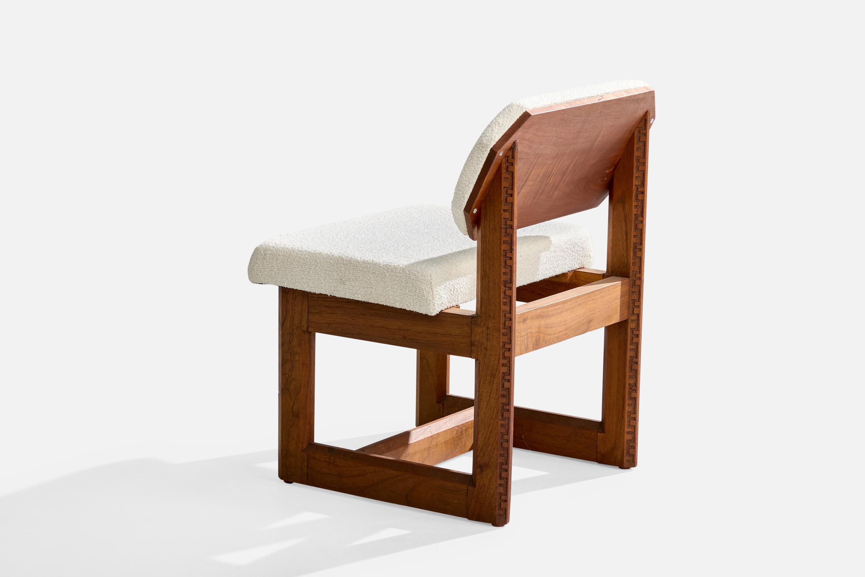 Frank Lloyd Wright, Pantoffelstühle, Mahagoni, Stoff, USA, 1955 (Mitte des 20. Jahrhunderts) im Angebot