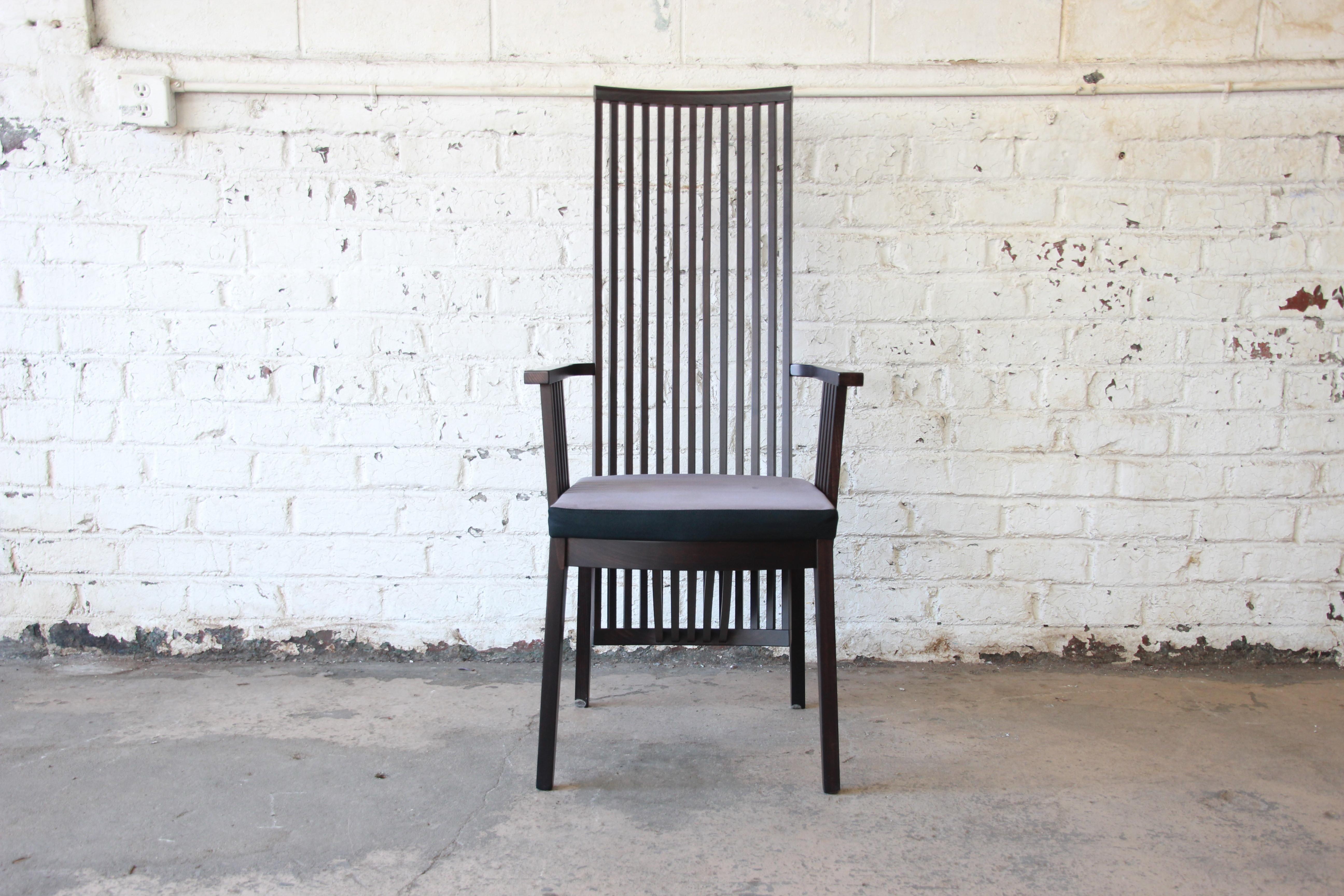Arts and Crafts Frank Lloyd Wright Style Arts & Crafts Dining Chairs by A. Sibau, Set of Eight