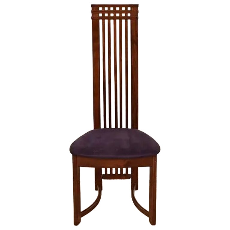 Frank Lloyd Wright Style Arts
Crafts High Back Side Chair or Dining Chair