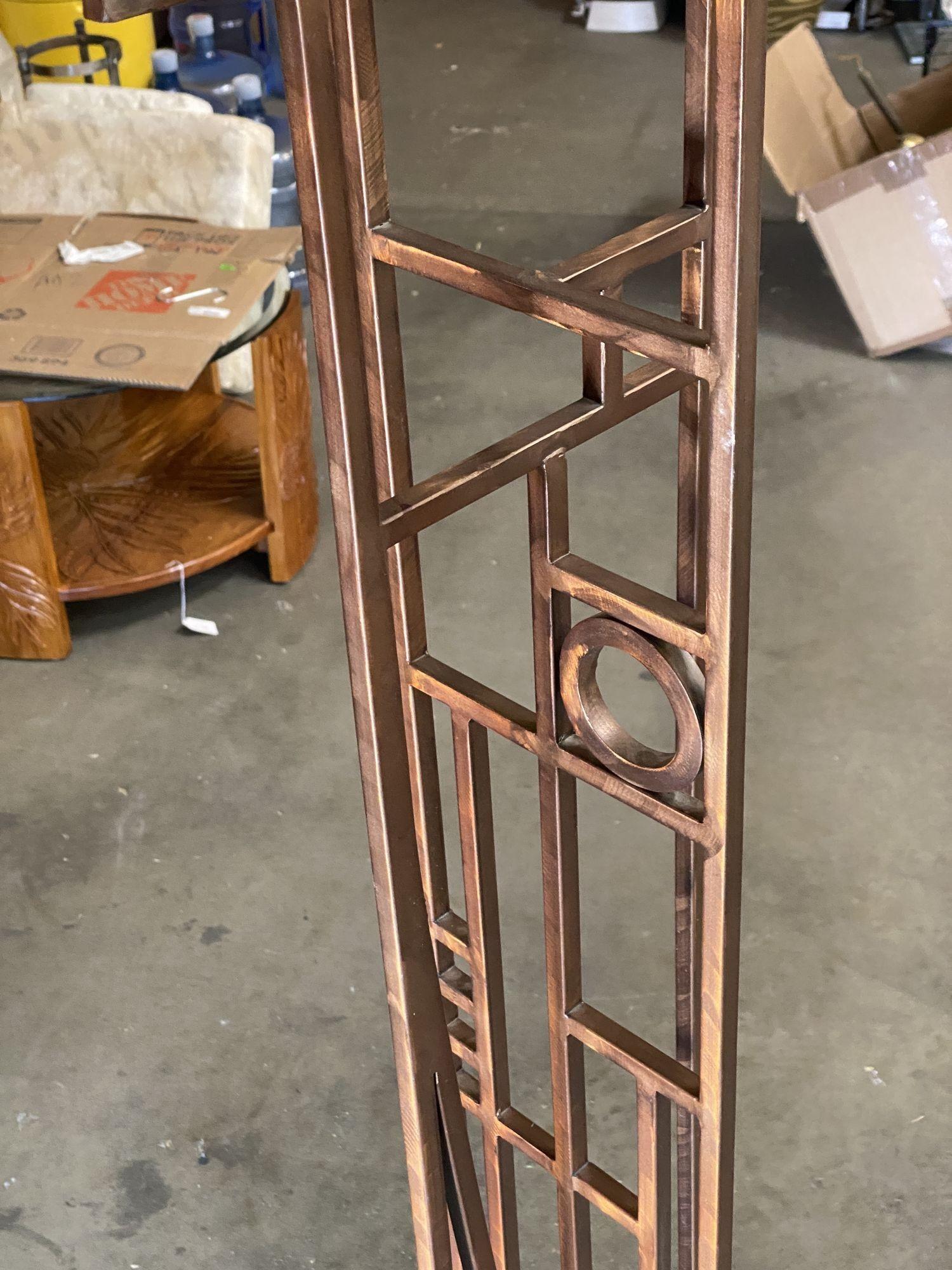 Frank Lloyd Wright Style Copper Colored Coat & Hat Rack For Sale 2