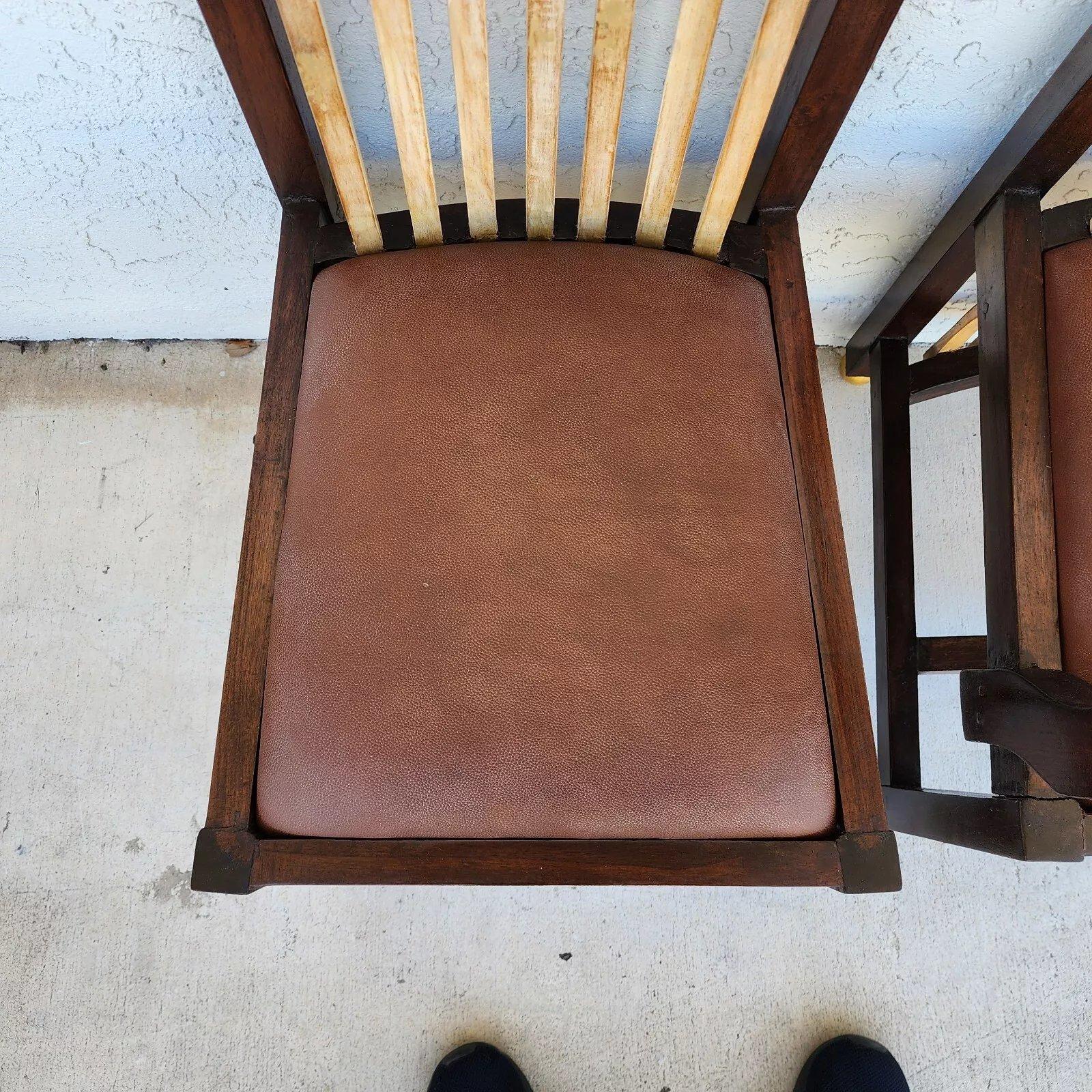 Set di 8 sedie da pranzo in stile Frank Lloyd Wright in vendita 7