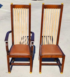 Frank Lloyd Wright Style Dining Chairs Set of 8