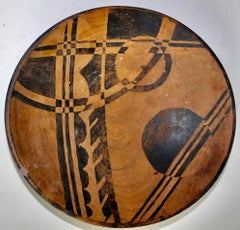 Frank Lloyd Wright Style Hand Painted Wood Bowl