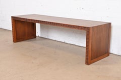Frank Lloyd Wright Style Mid-Century Modern Walnut Bench or Coffee Table