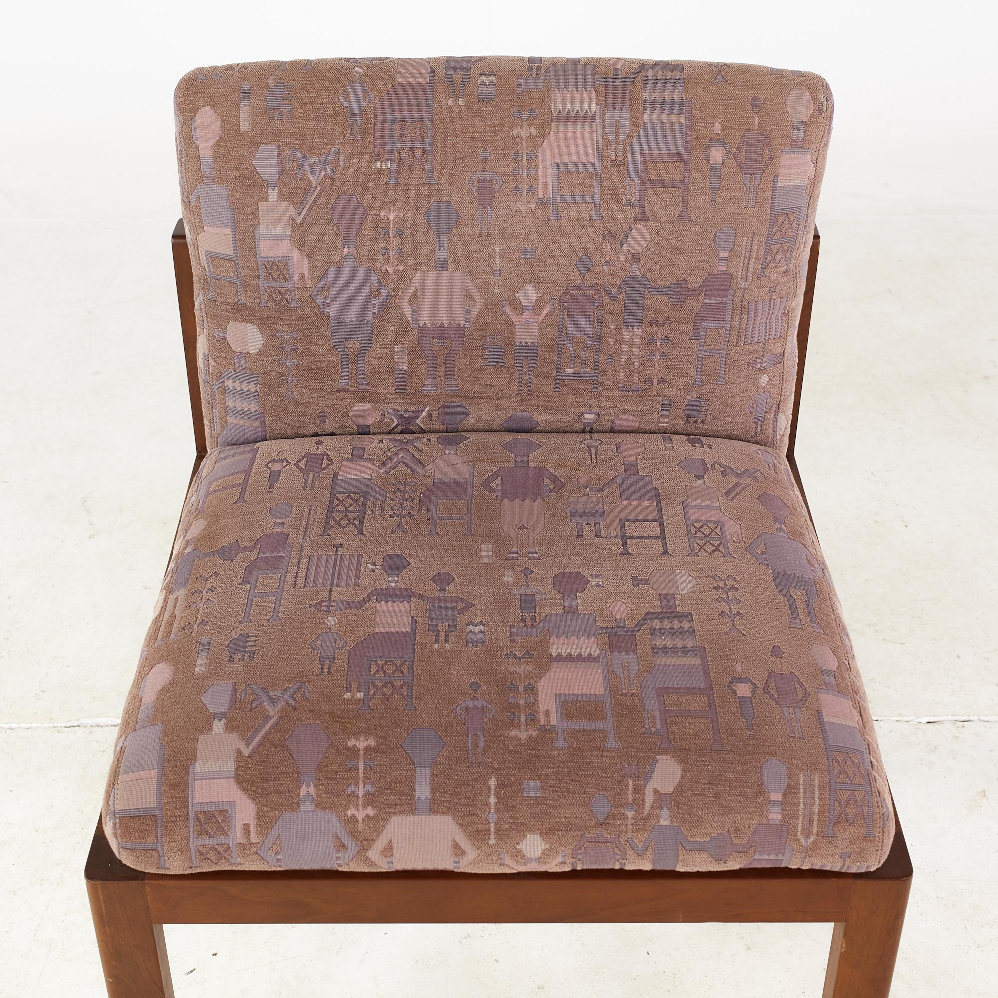 Frank Lloyd Wright Stil Mid Century Seite Esszimmer Stühle, Satz von 6 im Angebot 3