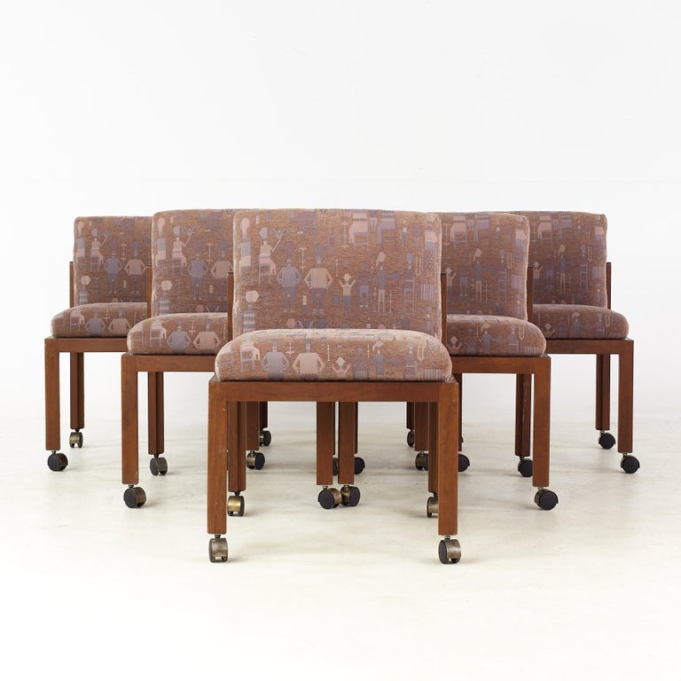 Frank Lloyd Wright Style Mid Century Side Dining Chairs, Set of 6 For ...