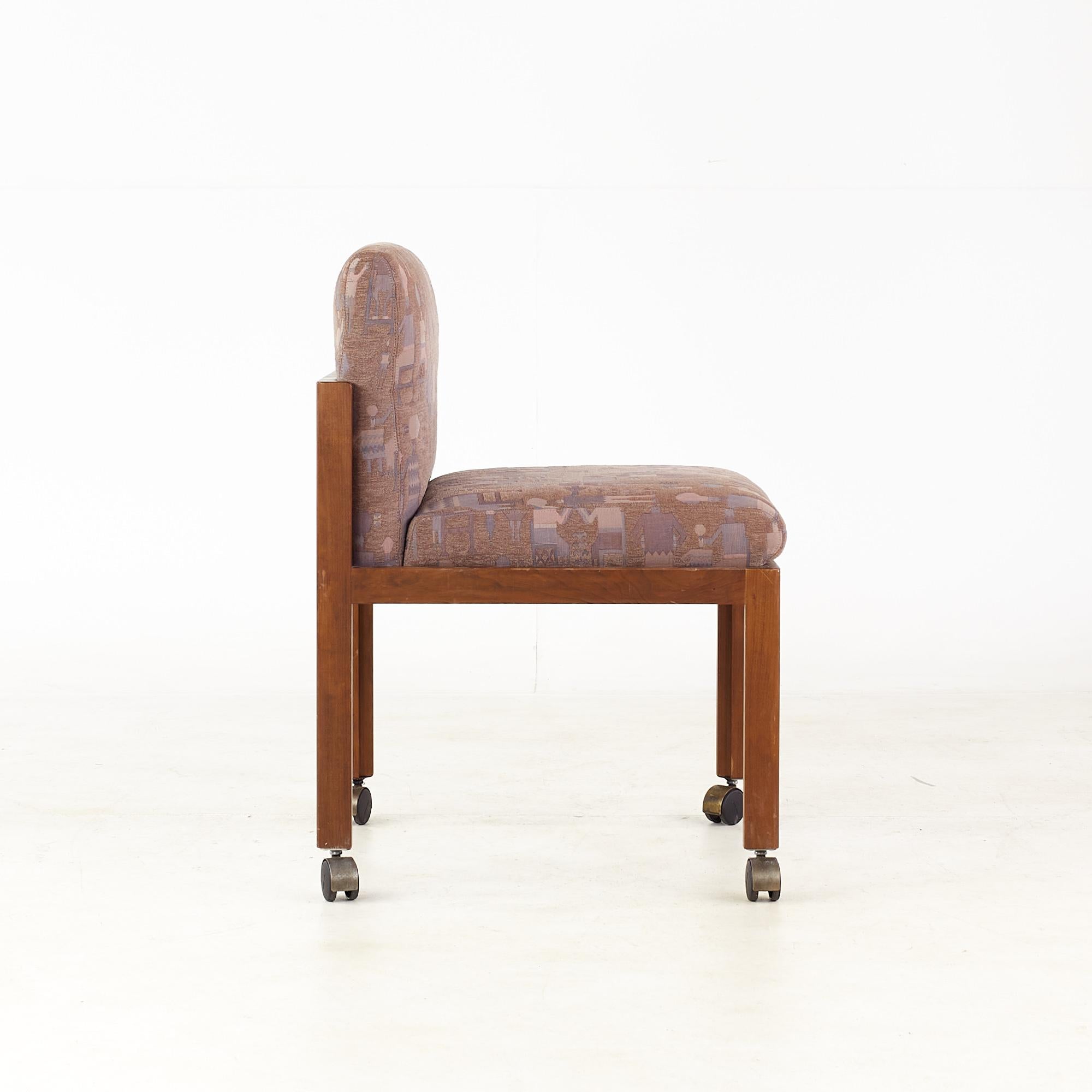 Frank Lloyd Wright Stil Mid Century Seite Esszimmer Stühle, Satz von 6 (Polster) im Angebot