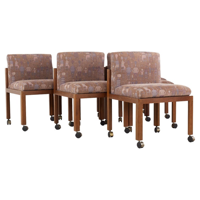 Frank Lloyd Wright Style Mid Century Side Dining Chairs, Set of 6 For ...