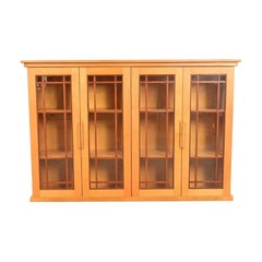 Librería doble de abedul estilo Mission Arts & Crafts de Frank Lloyd Wright