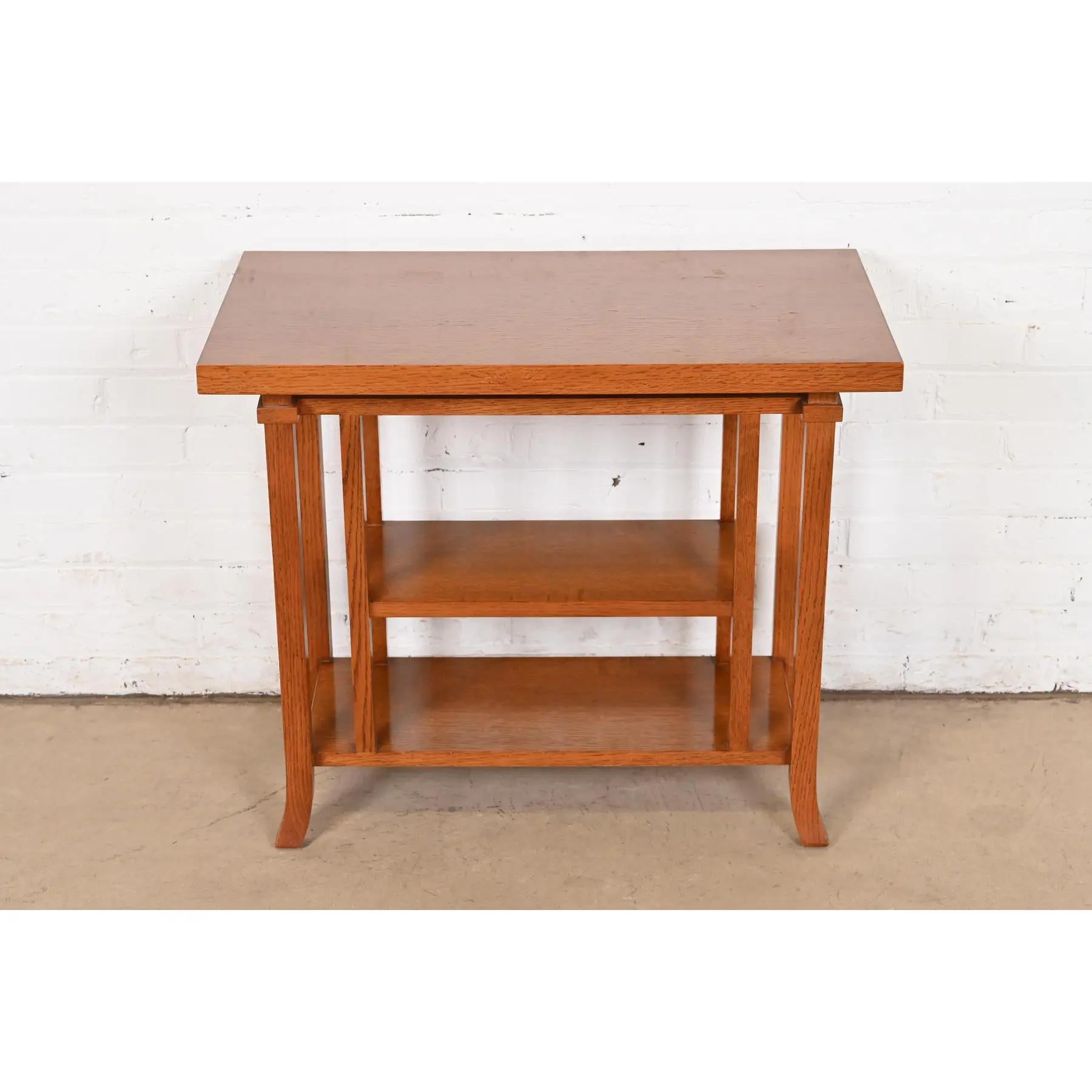 American Frank Lloyd Wright Style Mission Oak Arts and Crafts Console or Side Table For Sale